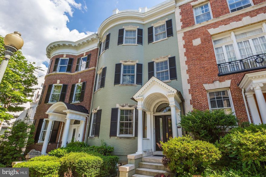 Nov 11 update- INCREDIBLE NEW PRICE!!  A most architecturally and historically important house on one of Washington's loveliest blocks, 2110 Bancroft Place is an exceptionally beautiful house of grace and grandeur.  It offers refined proportions and details inside and out including a beautiful semi-circular fanlight entry, original staircase and seven fireplaces. There is parking  and a roof terrace.  The grand house of close to 5000 square feet was designed in 1899 by architect Lemuel Norris and built by William Lipscomb who also built the former Textile Museum on S Street among many other prominent buildings. 2110 Bancroft originally sat just to the east in the location of 2108 Bancroft (which was built later) and was moved to its current location in 1907! It is reportedly the first example of a Federal bow-front style house in Kalorama and the first house built on the south side of Bancroft Place. The current owners have lived in the house for 48 years during which time many improvements have been made.  There are gorgeous public rooms and large bedrooms.  The lower level has separate front and rear entrances and includes a bedroom and bath suitable for guests or staff with easy access to the upper main house and also the  front English basement entrance.  In addition, the LL has an in-law efficiency apartment or great  home office with separate rear entrance.  Please see Virtual Tour for more photos and floor plans.