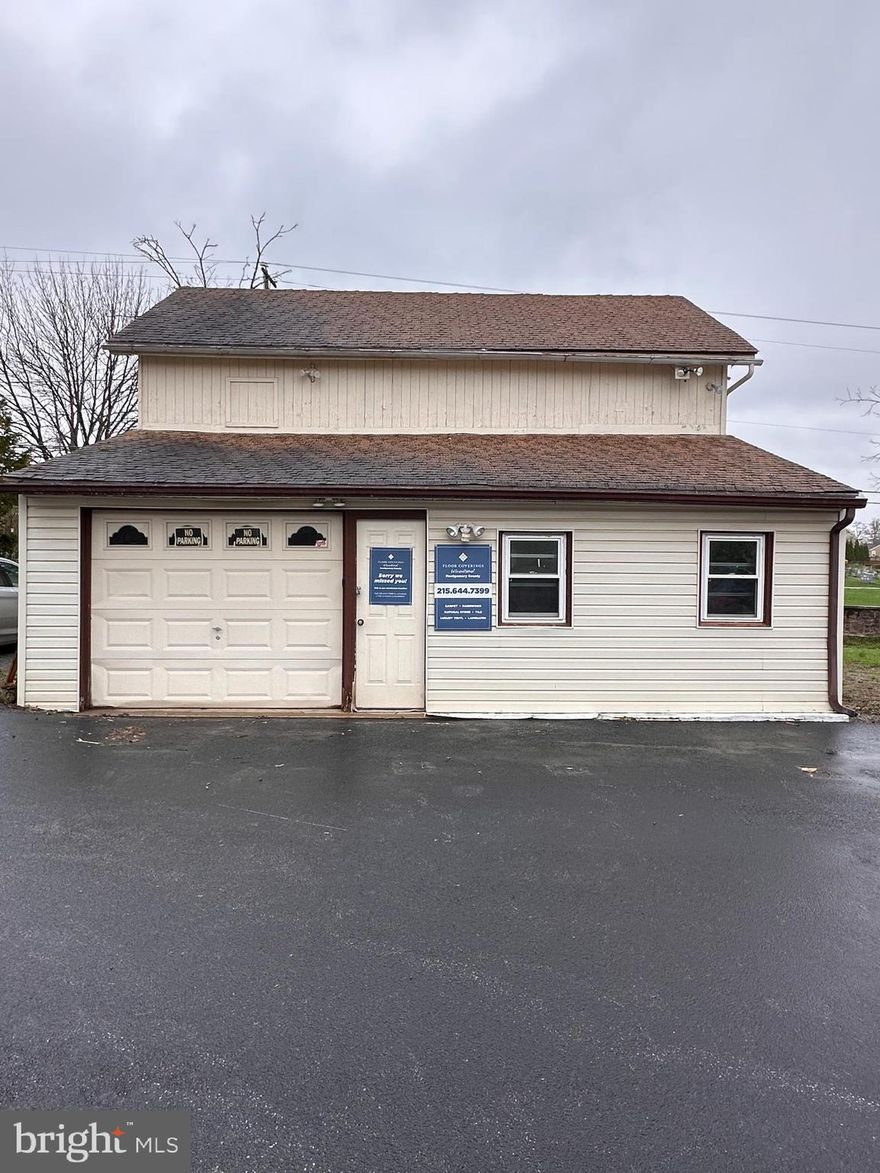 More pictures coming soon!! Located in the heart of Trappe, this two story garage/barn with separate office space in Trappe Commons can be used for anything  from a small business to storage to a showroom.  Easily accessed from Route 113,  you can't ask for better signage visibility sitting at the corner of W Main St and Route 113.  The first level has a concrete floor along with the single garage door and man door.  Interior stairs lead to the second floor that could be used for storage. A common area shared bathroom is available within the main building in Trappe Commons.  Please call with planned use, the landlord is willing to accommodate if possible. A one year lease is available but the landlord would welcome a long-term tenant.