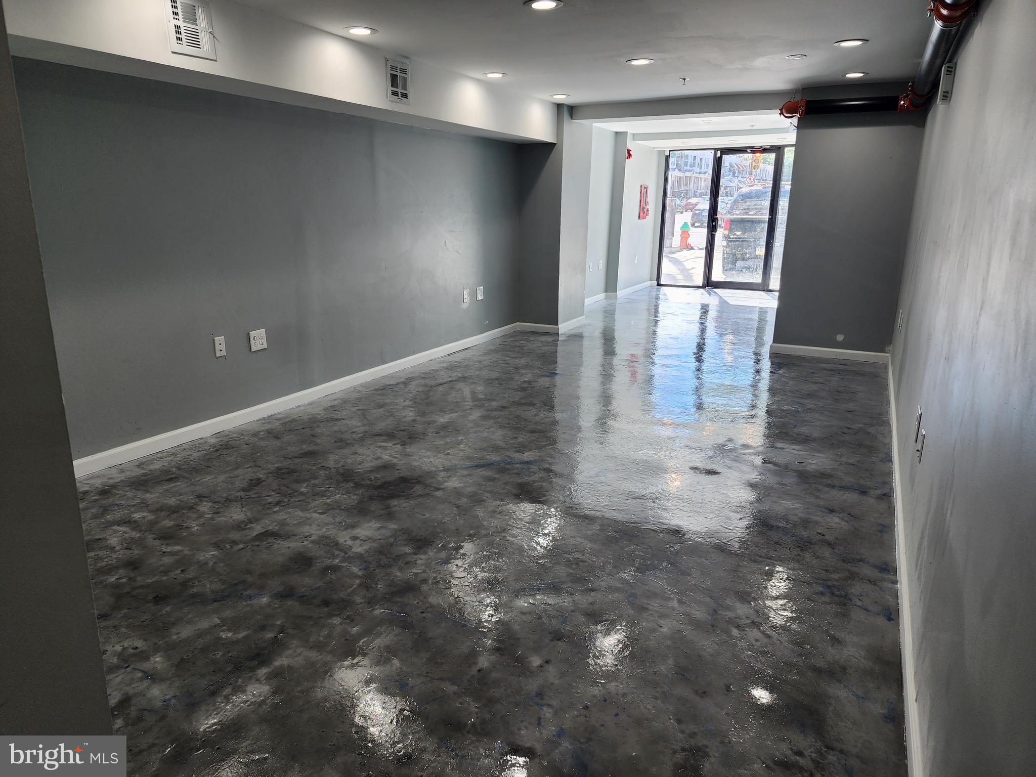 Gorgrously 2022 Renovated Commercial Space. Zoned for CMX-1 Commercial Space Uses. Total of 850 square ft of all ground level Space. 100% Handicap compliant. I driveway parking space in front or option for fencing for outdoor use in front of building. Unit has its own forced air heating system, new central air system. sprinkler system and security system with cameras.. Flooring is concrete. Owner is seeking office or light Commercial use tenant. New businesses are allowed. There is great opportunity for custom glass signage and possible use of shared ground level lighted sign (not included). Listing Broker has financial interest and is PA Broker.