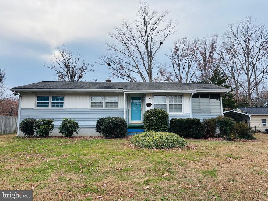 Welcome to 41 Pendleton Road, a delightful 3-bedroom home combining classic mid-century character with everyday convenience. Situated in the well-established Fredericksburg neighborhood of Ferry Farm, this property is an ideal location for both families and commuters.

The spacious partially fenced backyard is perfect for pets, outdoor gatherings, gardening, or relaxing in your own private green space.

One of the home’s biggest highlights is its exceptional location. Enjoy the convenience of being within walking distance of the nearby elementary school, making morning routines a breeze. You’re also just moments from historic downtown Fredericksburg, where you can explore charming shops, local dining, parks, and cultural attractions. For commuters, quick access to Interstate 95 ensures an easy travel experience.