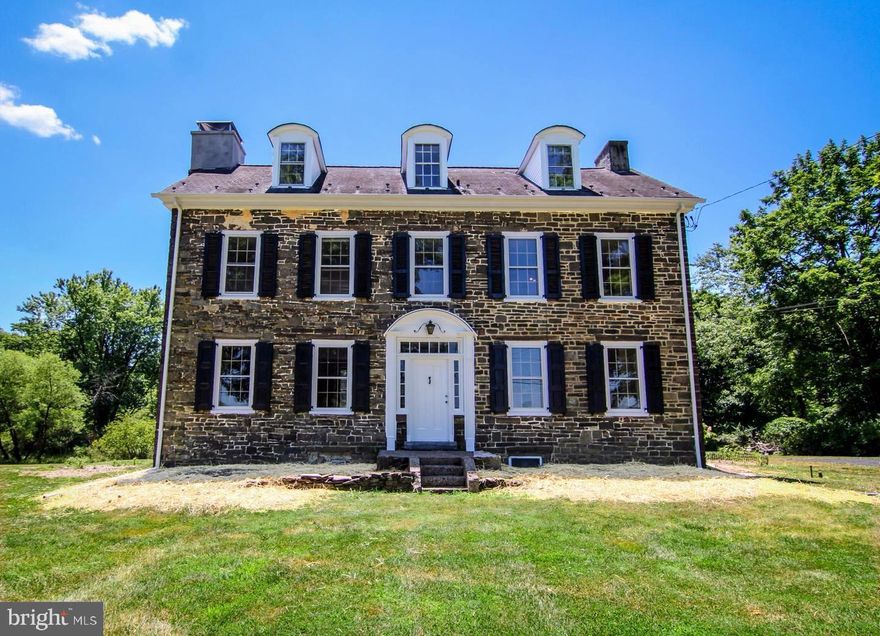 Beautiful stone farmhouse style home built in 1792 with tons of historic charm on almost 5 acres with a small pond,  great location minutes from Newtown Boro,  restaurants, shopping, parks and major roads,  Council Rock Schools,  3 story home approximately a little over 3,400 sf with  high ceilings, 4 bedrooms, 3 full baths, dual staircases,  5 fireplaces, original wide plank wood floors throughout,  formal dining room,  large living room with plenty of windows for natural light, den/study,   2nd floor laundry room,  huge basement with plenty of storage and bilco door for easy access,   large patio,  private yard that backs to wooded area,  This home is a must see and  great opportunity to lease this beautiful home  in a desirable location.