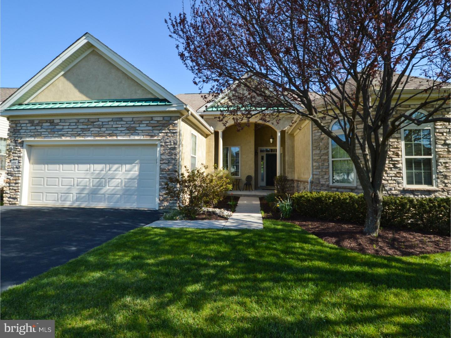 Heritage Creek is the premier housing development for Bucks County's 55+ communities and the ROSS Model was awarded the Pinnacle Award by the Home Builders Association. Built with you in mind this Ross has all the features you want in your new home and it is located on a premium lot that backs up to open space and a picture of the woods. The impressive courtyard entrance sets the Ross model apart from other homes and it continues as you enter and the house where is bathed in light with many windows, a vaulted ceiling, 5 ceiling fans, archways, an ultra-kitchen with 42" Oak cabinets, Granite countertops, travertine backsplash, plenty of cabinets, a disposal, double sink with modern faucet, and new stainless steel appliances including a French door refrigerator, self-cleaning gas range, built-in microwave and built-in dishwasher. (all under the original warranty - an extended warranty is available if purchased by OCTOBER 16 2016) A double sided Fireplace is enjoyed in the family room and the sunroom.  The master suite on the main floor includes a spacious bedroom with two walk in closets, an upgraded ceramic tile master bath with Jacuzzi tub, Hi-boy double vanity with granite countertops and a large ceramic shower. Upstairs is a loft area, a nice size bedroom & upgraded ceramic bath.  This would make a perfect home office for you or comfortable suite for your out of town guests. Your outdoor living is on the Trex deck that is maintenance free and overlooks the open space. There are more surprises for you in this home. The daylight basement boasts another 2300 sq. feet of space and can be easily transformed into your man or woman cave, exercise room, or whatever you can imagine.  There is a whole house backup generator by Generac to keep you comfortable if you have a power outage. Heritage Creek offers a very nice 16,000 sq ft Clubhouse with both indoor and outdoor swimming POOLS. The lower level has two physical fitness rooms and a complete SPA with whirlpools and saunas in both Men's and Women's locker rooms. The upper floor of the Club house has an inviting Lobby that overlooks the covered Patio that overlooks the outdoor pool. There is a Large Ballroom, Library/computer room, nice size club rooms with two full size pool tables, card rooms and activities to satisfy just about anyone's taste. The outside of Club house has two Har-TRU (clay) TENNIS courts, two BOCCE courts, shuffle board courts and all of the conveniences of just flat out Relaxing.