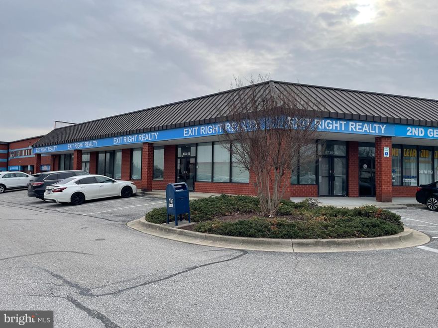 3,520 S.F. - Office-Medical-Flex-Personal Services-Retail Space
Fully renovated, move in condition, 11’ ceilings, signage, retail glass storefront, 3 entrances, parking in front of space

For Lease
8730 Cherry Lane, Unit A-16, Laurel, Maryland 20707

IMPROVEMENTS:            3,520 square foot corner space, street level facing Cherry Lane, sprinklered with significant signage and retail glass storefront type exposure with 3 double glass door entrances.  The space is improved with 4 offices, conference room, large training room, kitchenette with sink, large open work station area, several glass doors, 2 large bathrooms, built in receptionist desk, reception area, managers office, storage and more.  Beautifully designed and modern turnkey space with laminate floors throughout. Current use is Exit Realty’s corporate office.  The space is heated by gas and cooled by electric and has florescent lights and 11’ high drop ceiling. Space available April 1, 2025. 

LEASE PRICE:      $22 p.s.f. base rent of $6,453 a month plus NNN fees (NNN cost is $4.40 p.s.f. or $1,290/month)  Total rental rate $7 743/month.  Tenant pays own electric/gas bill.

SIGNAGE:                         Tenant can install retail type signage on its front and side facade.  

ZONING:                          IE, Industrial Employment, a wide variety of commercial and industrial uses are permitted.  Including personal services, general business, professional office, contractor office & storage, medical or dental, pet grooming and animal services, photography, music, dance, yoga, religious & cultural uses, martial arts, vehicle repair, business support services, restaurant or commercial kitchen, consumer goods and convenience store, print shop, manufacturing or assembly, dry cleaning, printing, R & D, food and beverage distribution, adult day care, trade school and others.   

BROKER:                          Larry Rosen, Broker of Commercial & Investment Realty is also a part owner of this property.

FURNITURE:                    Current tenant is offering to sell much of the internal moveable furniture.  Price negotiable.

LOCATION:                       The space is located about a 2/10ths of a mile east of the intersection of Route 1 (Baltimore Ave.) and Cherry Lane.  Look for the sign advertising the Cherry Lane Business Park, shown below.  The space is in the front corner of the building and faces Cherry Lane.