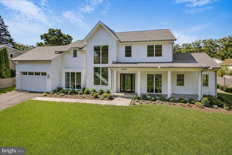 Welcome to 6514 76th Street, built by Patrick K. Keating & Company and Kehoe Construction and designed by GTM Architects! This exquisite luxury home is handicap/wheelchair accesible, boasts 6 bedrooms, 5 full bathrooms, 2 half bathrooms and over 6,100 sq ft of finished living space and is situated on an oversized ½ acre lot in the lovely Cabin John Park neighborhood.

The exterior has a peaceful color palette, a stunning staircase silhouette as viewed through the front window, a two-car garage and an enormous flat, fenced private backyard with a screened porch and patio and it is ready for a pool!

The open and spacious floor plan features elegant, modern craftsman touches everywhere including kitchens and baths designed by Jack Rosen Custom Kitchens and large windows for plenty of natural light! Flush doors at entry and curbless showers throughout the house make this home easily wheelchair accessible!

There is also an option for an elevator!

On the main level you will find an inviting living room, formal dining room, butler’s pantry, family room perfect for entertaining with a multi glide door to the back porch with retractable phantom screens, built ins and a linear gas fireplace with custom designed surround detail, a gourmet kitchen with a center island, and breakfast area, a mud room, two powder rooms and an in-law suite with a full bathroom!

A statement staircase in white oak takes you up to the gorgeous upper level that includes a large relaxing primary suite with expansive custom designed walk-in closet and a spa bathroom with heated floors, a freestanding bath, oversized shower, two vanities and a makeup station. Also included on the upper level are 3 additional bedrooms, 2 additional bathrooms and a laundry room with a sink and cabinets and air-conditioned attic storage.

The lower level includes an oversized recreation room with a wet bar, an exercise room, a bedroom with a walk-in closet and a full bathroom and a finished storage room.

Great location in the Whitman High School District and convenient to the beltway, Washington D.C. and Bethesda. Trailhead access is steps away to take you down to the C&O Canal.