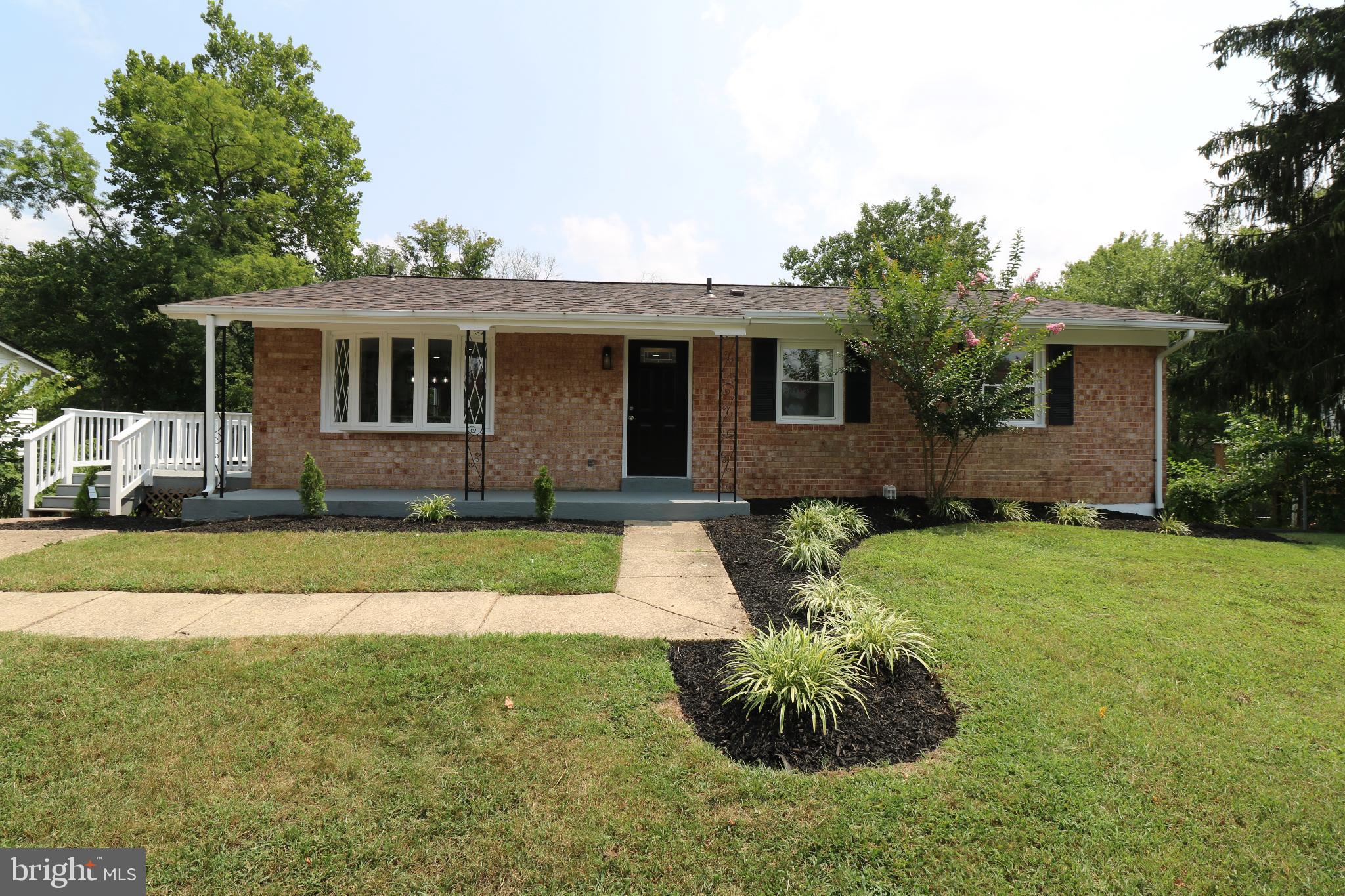 Welcome to this Faboulous recently renovated Rancher . Located in a highly sought neighborhood. No detailed spaired. This home boasts 5 Bedrooms and 3 Full Baths. Features include fully Renovated Kitchen with SS Apliances, Granite Countertops, All New Flooring, Top to bottom renovated Bathrooms, Fully Functional Basement with kitchenette. Close to shopping, Dining and major highways, 495, 50. Street ends to a Cul d sac. Golf course nearby. Come and see for yourself and make it yours!!!!