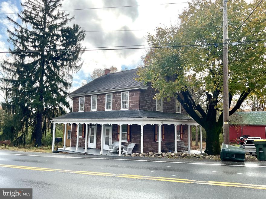 This property is going to onsite auction 2/14/2026 at 11:00 AM and is being sold with reserve. LISTED PRICE IS ONLY A SUGGESTED OPENING BID AND IS NOT INDICATIVE OF THE FINAL SALES PRICE WHICH WILL BE BY SELLER CONFIRMATION DAY OF AUCTION.  Terms: Down payment of $30,000 required day of auction. Settlement on or before April 7, 2026. Transfer taxes to be paid by buyer. Real Estate taxes shall be prorated.
The historical repointed sandstone buildings; mill raceway & small stream make this a truly unique property with exceptional charm. Move in ready house has central air, remodeled kitchen, updated bathrooms and newer furnace. Farmette potential with pastureland & farm buildings.