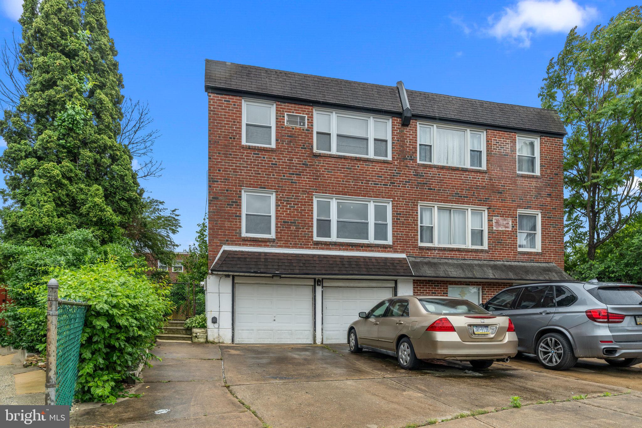 Rare twin duplex with two 2 bedroom units, basement, two car garage with a fenced yard and rear patio on a small cul-de-sac street. Shared front door with sidelights opens to a vestibule leading to private entrances for each unit. Both units are currently vacant so you can get market rent for both, or live in one and rent out the other. Both units have been freshly painted and have new carpeting and laminate flooring. In one of the units the owner divided the large bedroom into two rooms and remodeled the bathroom. There is central air in the first floor, the second floor is wall units. The basement has two washers and two dryers for tenants' use. Replacement windows throughout, turnkey and ready to rent.