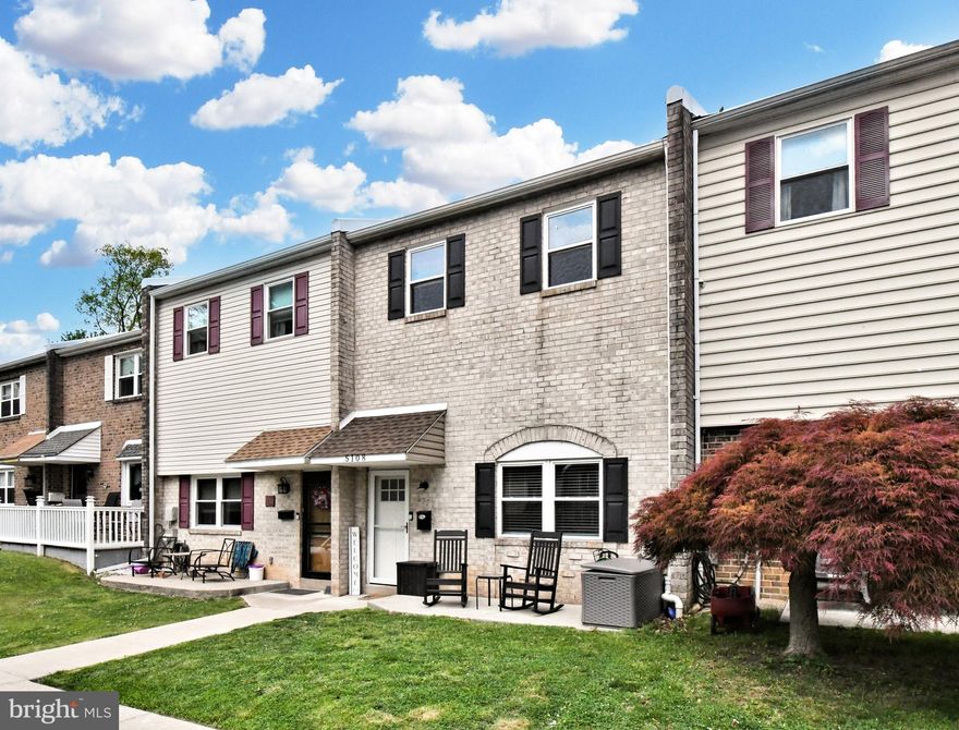 Welcome to worry-free living in this fully renovated 3-bed, 2.5-bath townhome in The Coves! This home was meticulously remodeled "to the studs" in 2019/20, ensuring every major component is practically new—including the roof, windows, doors, heater, hot water heater, electric, and ductwork. The main level shines with a contemporary, remodeled white kitchen featuring stainless appliances, sophisticated Quartz countertops, a glass block backsplash, and luxury vinyl flooring. The main bedroom retreat upstairs includes a private, remodeled bath, complemented by two additional bedrooms and a second remodeled full bath. Featuring a half-finished full basement for bonus space and abundant storage, this home also offers charming outdoor living: a front porch and a covered rear patio with recessed lighting, all secured by a vinyl-fenced yar