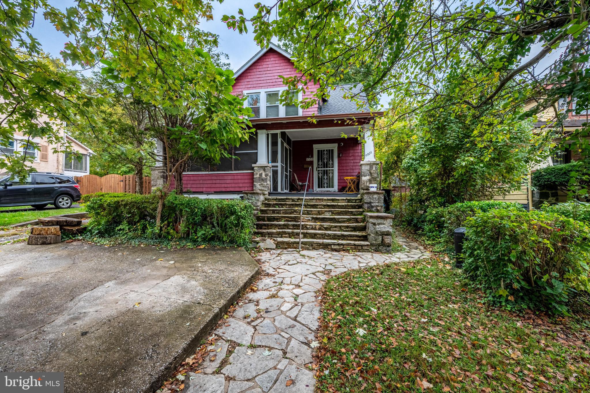 Spacious detached home offering a great opportunity for buyers looking to personalize or renovate. The main level features a large living room, separate dining area, and an eat-in kitchen with ample cabinet space. Bedrooms are well-sized with ceiling fans and natural light. The home also includes multiple bathrooms and a basement with additional storage and workspace potential. Outside, there is a front porch, rear yard, and driveway parking. Conveniently located near major roads, public transportation, and local amenities. Property is being sold as-is.