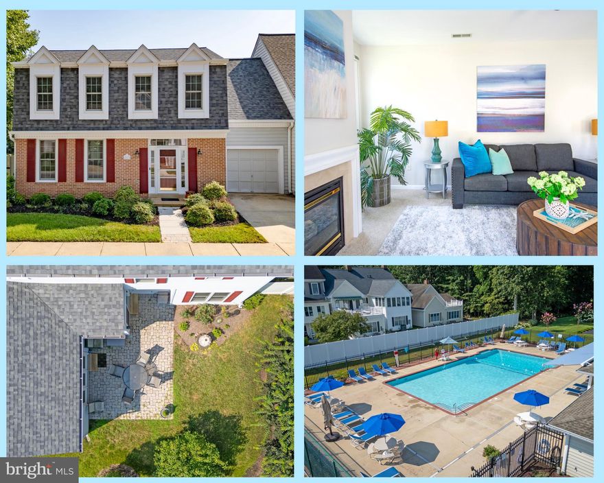 Easton Club has an opening... and this beautiful move-in-ready end unit won't last! Boasting nearly 2000 SF, FOUR upper-level bedrooms, 2.5. Baths, Spacious floor-plan, TWO Living spaces on main-level, Flooded with ample natural light, this beauty features updated window, roof, doors, NEW carpet & completely FRESHLY painted! Fenced, corner lot with large patio ready to entertain friends & family! Large side-lot ready for your pets & play! Attached front-load garage offers parking and/or ample storage. Low HOA dues at $430.50/QUARTER, include community pool & tennis courts! Established community among stately homes just outside of downtown Easton. Easy commute to work & play. Hurry to see this newly listed beauty today!