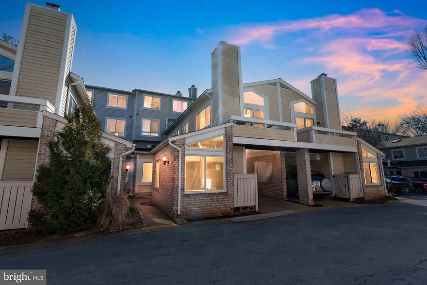 Welcome to this meticulously maintained townhouse, ideally located just one street back from Lake Whetstone, offering the perfect blend of convenience, comfort, and style. Featuring a long list of modern updates, including new windows and sliders, a new hot water heater, a new washer, LVP flooring, and carpeting upstairs, along with beautifully renovated kitchen and bathrooms! The main level features beautifully updated LVP flooring, vaulted ceilings and generously sized windows throughout, giving a modern, light and airy feel.  The family room is complemented by a cozy fireplace, perfect for relaxation. The modern kitchen opens to the dining area and is a chef's dream with a skylight, sleek quartz countertops, and stainless steel appliances, providing an ideal space for cooking and entertaining. A convenient powder room and laundry area completes the main floor.  Upstairs, you’ll find two generously sized bedrooms, with the second bedroom offering access to a well-appointed hall bath. The primary bedroom boasts vaulted ceilings and a private slider leading to a charming balcony, offering a peaceful retreat. Both bathrooms have been tastefully updated for a fresh, contemporary feel.  The home also includes a 1-car garage with an additional driveway parking space for your convenience. The low quarterly HOA fee includes access to excellent community amenities, including pools and tennis courts. Located near Lake Whetstone, you’ll enjoy easy access to serene outdoor spaces while also having easy access to I-270.