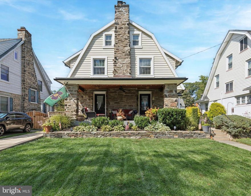 Welcome to 9 Woodside Avenue. Experience the charm of small-town living paired with urban convenience. This home offers an incredible blend of indoor & outdoor space in a fabulous location, all within walking distance to Narberth's shops, restaurants, library, playground, & train station, as well as the award winning Merion Elementary School. As you approach, a welcoming front porch invites you inside, or alternately, there is a covered side porch that also provides access to the center hall entrance foyer. As you step inside you will find the Center Hall where your eye is drawn to the beautiful open staircase and the many built ins, entry bench  & upgrades. To the left is the large living room with hardwood flooring, crown molding, wainscoting, overhead & recessed lighting, window seats and a custom fireplace with a wood mantel with built-in bookcases. To the right you’ll notice a dining room large enough to fit 10 guests comfortably. Adding to the charm are the deep window sills, a bay window, crown molding, wainscoting, overhead & recessed lighting. The dining room flows effortlessly into the thoughtfully designed remodeled kitchen with crown moldings, pendant & recessed lighting. Complete with granite countertops, stainless steel appliances (refrigerator, dishwasher, microwave & gas stove). The kitchen is both functional and elegant with ample cabinet and counter space. The conveniently located powder room is perfectly tucked away near the door that provides direct access to the beautiful backyard. This thoughtful placement adds both convenience & functionality to the home's layout. Adding to the exterior features, you'll discover a generous fenced-in yard that is ideal for children, dogs, and entertaining guests. Furthermore, to perfectly suit today's diverse lifestyles, there is a detached former garage that has been transformed into a versatile multi-function room. The space offers many possibilities, such as a fully equipped home gym, a home office, a media room, or a creative studio, complete with a loft and two outside patio areas. Its also worth noting that this additional space can be converted into a traditional garage if preferred. For parking connivence, the property includes a concrete paved front driveway that provides ample off-street parking for 2 -3 cars. The downstairs area features a full basement which includes a versatile den / media room, ample storage space, utilities, and a convenient laundry area. This level also benefits from a half bath and direct outside access to the rear yard, enhancing functionality and accessibility. Excellent mechanicals with two-zoned gas heating and central air conditioning systems, 200 AMP Electrical Service with Circuit Breakers and gas domestic hot water heating. Ascending to the second floor, you'll discover the luxurious primary suite, complete with three closets and a beautiful en suite bathroom featuring a custom vanity and a stall shower. This bedroom features crown moldings, wainscoting, hardwood flooring, and overhead and recessed lighting. The modern hall bathroom features ceramic tile, crown moldings, wall sconces, and recessed lighting. The third bedroom caters to your specific needs and is perfect for a home office, media room, or creative studio. The second-floor hallway has hardwood flooring, crown moldings, wainscoting, and provides access to the home's third level, which offers two additional bedrooms. This home has been thoughtfully updated by the current owners from top to bottom, offering a blend of modern comforts. The charm is enhanced by numerous features, including Pennsylvania Bluestone pavers, refinished hardwood floors, fantastic interior & exterior lighting features, a bay window, window seats, a custom fireplace, built-ins, crown moldings, wainscoting, and detailed trim work that collectively create a warm & inviting atmosphere. Opportunities like this don’t come around very often, so we highly recommend scheduling your appointment today.