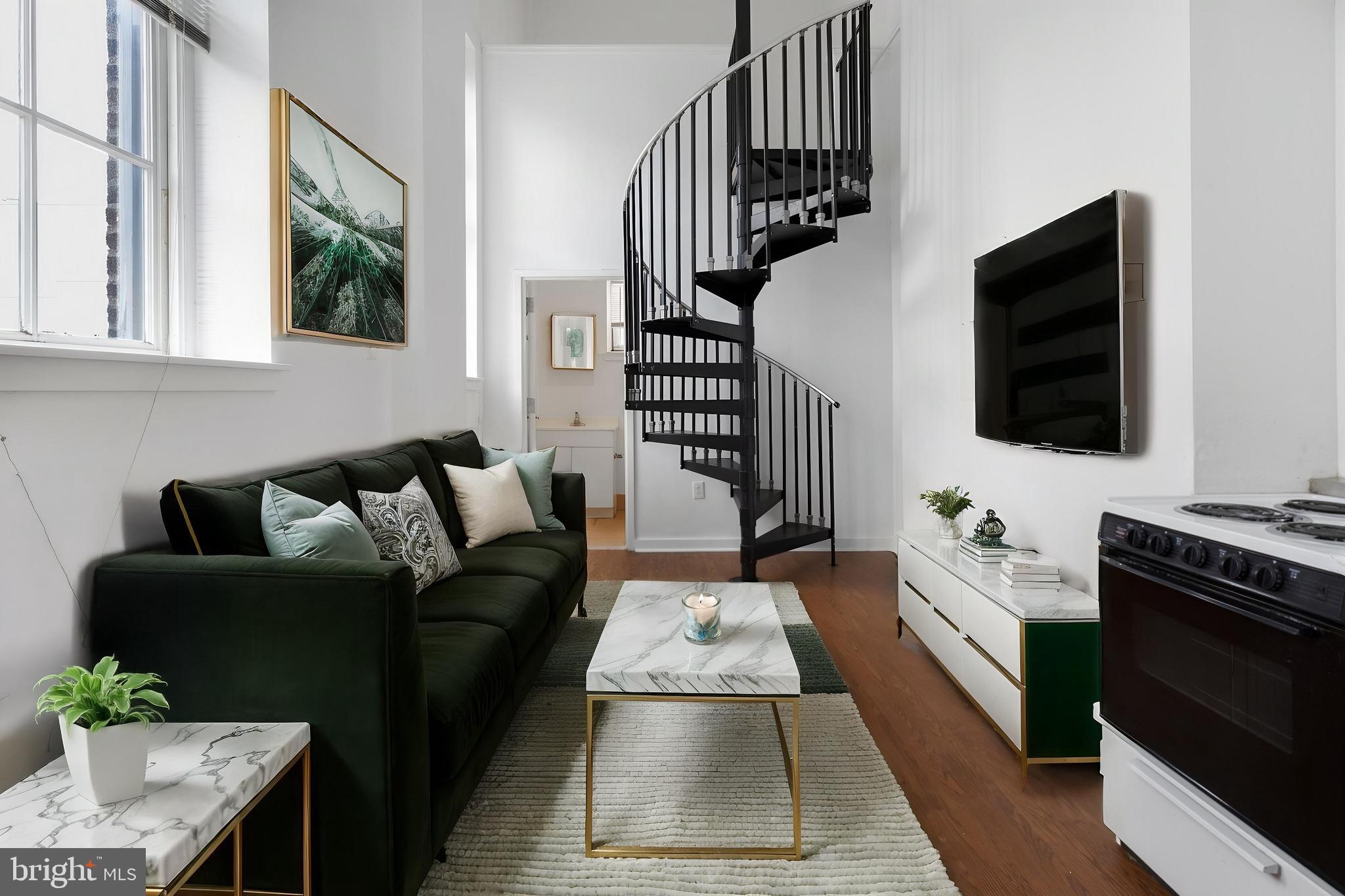 Available NOW:
A studious, upscale approach to city life, the Schoolhouse Lofts is a community of modern-industrial artist spaces inside the historic Daniel Boone School. With loft layouts and chic urban character, you'll feel the energy of the City of Brotherly Love, while pleasantly finding yourself in the heart of Northern Liberties. Beautifully renovated, it now brings a unique mix of old and new with trendy design elements, such as minimalistic lighting fixtures, exposed beams, original brickwork, and fantastically intricate details, all the while retaining its original soul. Enjoy an Amazon Package Hub for added convenience. There are FREE laundry rooms in the building, 1 on both the 1st & 2nd floors and 2 on the Penthouse Floor. 109 W Wildey St #PH10 is a great Lofted Studio, 1 bathroom apartment with high ceilings and a trendy iron spiral staircase.
Lease Terms:
Generally, 1st month, 12th month, and 1 month security deposit due at, or prior to, lease signing. Other terms may be required by Landlord. $55 application fee per applicant. Pets are conditional on owner's approval and may require an additional fee, if accepted. (Generally, $500/dog and $250/cat). Tenants responsible for: electricity, gas, cable/internet, and water. Water & gas are billed by a 3rd party company, Conservice. Landlord Requirements: Applicants to make 3x the monthly rent in verifiable net income, credit history to be considered (i.e. no active collections), no evictions within the past 4 years, and must have a verifiable rental history with on-time rental payments. Exceptions to this criteria may exist under the law and will be considered.