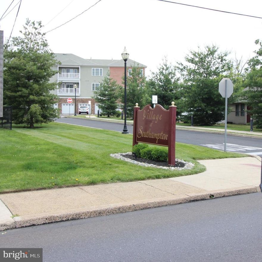 Welcome to the "Village of Southampton," a 55+ small community.  Building features an elevator and attached garage.  Close to shops, restaurants and supermarket.  2 bedroom, open floor plan includes a large living room, dining area, hardwood flooring, 9 ft ceilings. Large, long balcony is off the living room and sliding glass door, bright and airy.  Primary bedroom has 2 large closets, spacious bathroom with easy access shower.   Designer kitchen with stainless steel appliances, granite countertops with entertainment counter, and large pantry.  The second bedroom is spacious with  windows and  closet. This bedroom has a 2nd bathroom with tub & shower combo and linen closet.  Also included is a large personal storage locker on the entry level.  Community room on premise for casual gatherings and several social events every year.  Enjoy maintenance free living in a beautiful setting!