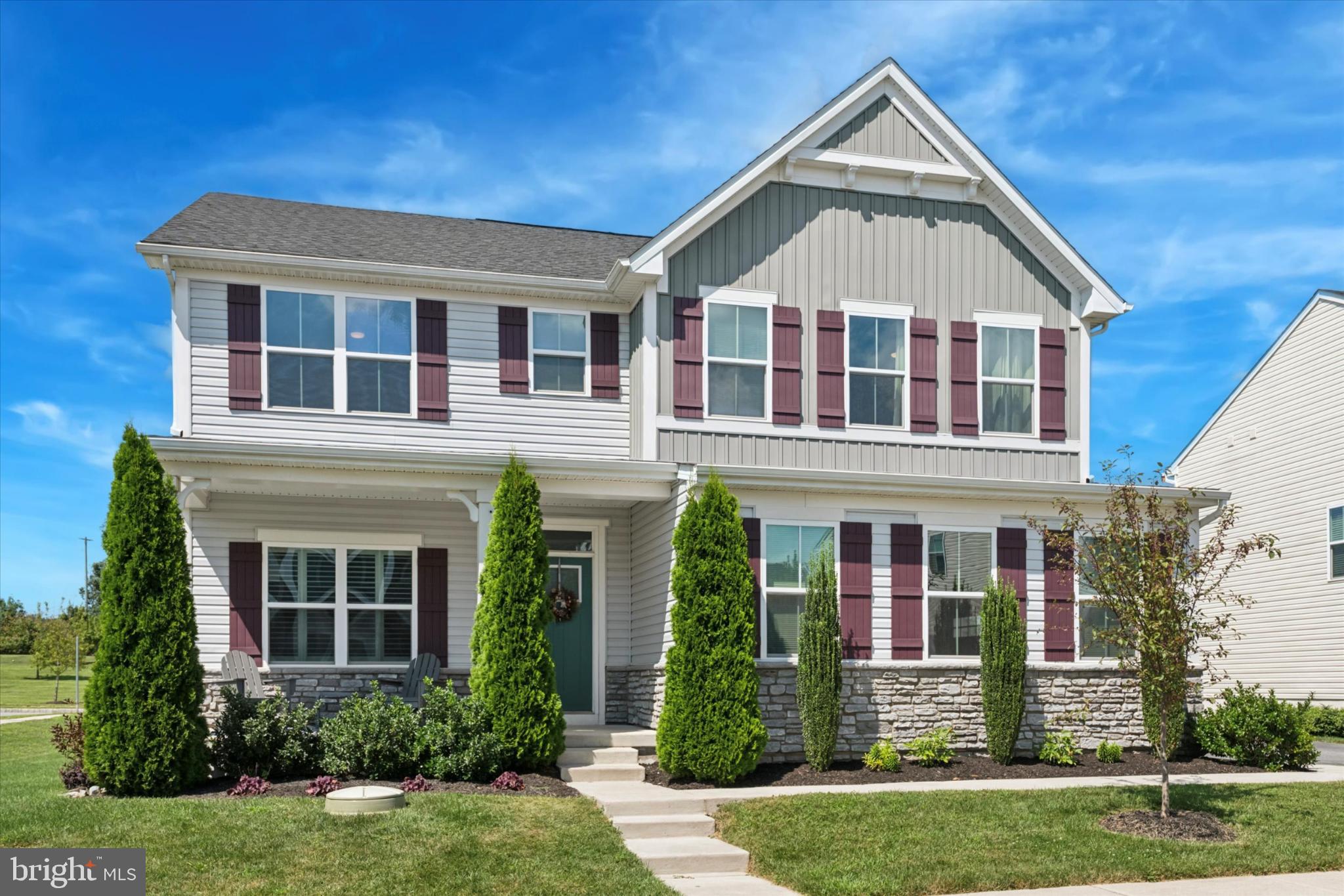 Nestled in the charming community of Stargazer Village, this stunning traditional home offers the perfect blend of comfort and modern living. Built in 2019, the spacious 5-bedroom, 4-bathroom residence boasts 3,528 square feet of thoughtfully designed space, ideal for both relaxation and entertaining.
Inside, you’ll find a warm and inviting atmosphere that flows effortlessly from room to room. The main level features a desirable first-floor bedroom and full bath, perfect for guests or multi-generational living. Upstairs, you’ll find four additional bedrooms and two full baths, including one currently being used as a home office.
The full basement offers endless possibilities, whether you envision a game room, home gym, or hobby space, and even includes a full bath for added convenience. A two-car garage provides ample storage and everyday practicality.
Beyond your doorstep, you’ll find peaceful streets, manicured open spaces, and community areas maintained for you, making it easy to simply enjoy the neighborhood and your beautiful new home.