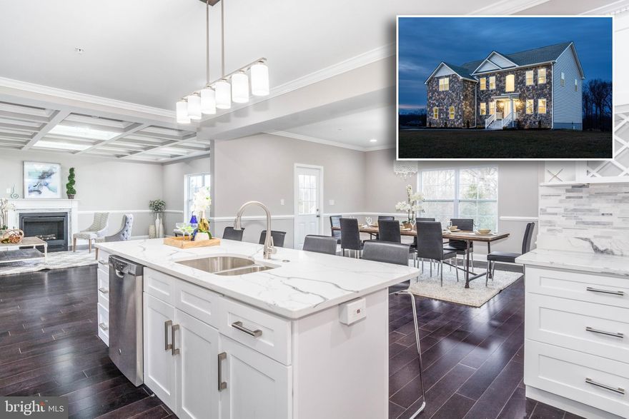 SPECTACULAR NEWLY CONSTRUCTED COLONIAL WITH DESIGNER FINSHES AND GRAND PROPORTIONS! Features include over 5,300 sq. ft. of living space, formal living  & dining rooms, expansive open living area featuring a gourmet island kitchen w/ high end appliances and marble counters, breakfast area, and an inviting family room w/ coffered ceiling and gas fireplace.  The upper level offers 5 bedrooms & 3 full baths including a generously sized Master suite w/ full bath w/ whirlpool tub, and separate vanities.  The finished basement is the perfect place for a rec room and also includes a 6th bedroom, 4th full bath, and has walkout stairs to the large level rear yard with potential to add a pool.  Centrally located between 83, 695, and 795!  Previously appraised on 5/2020 for $865,000!!!