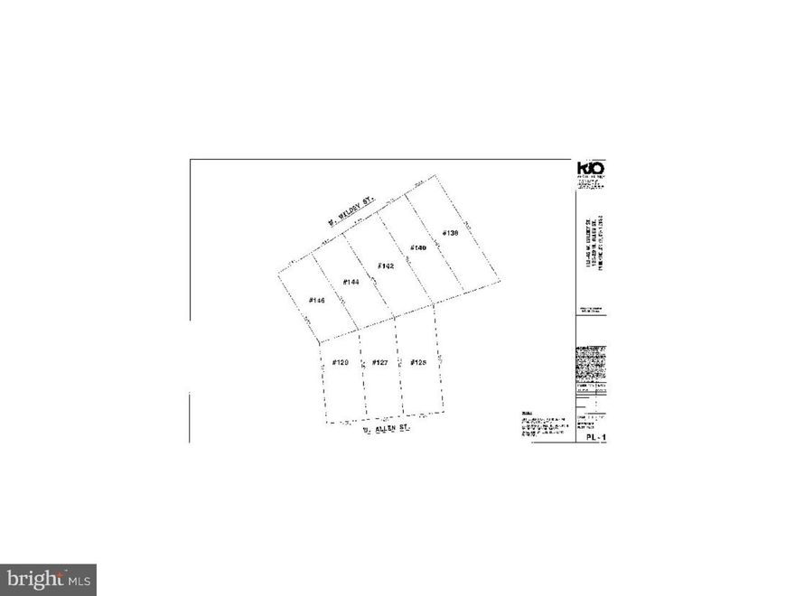 Irregular lot 138-146 W Wildey (80x50) includes 125 W 127 129 W Allen (51x46) Measurements are not exact. Plot Plan Above