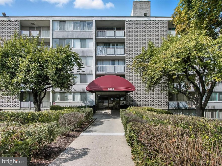 Welcome to Presidential Park! This bright fourth-floor condominium offers comfortable open-concept living. The spacious living and dining area is filled with natural light from floor-to-ceiling sliding glass doors that extend across the living space and lead to a large private balcony—perfect for relaxing while enjoying views of the surrounding green space.
The building offers convenient amenities including elevator access, exterior security cameras, fob-controlled entry, and a secure main entrance. The unit also includes one assigned parking space, as well as visitor parking for guests. The condominium association covers exterior maintenance, lawn care, and snow removal, providing a low-maintenance lifestyle.
Ideally located, this residence is surrounded by a variety of shopping, dining, and entertainment options. Public transportation is conveniently nearby, with quick access to major commuter routes including I-495, I-95, New Hampshire Avenue, and University Boulevard.