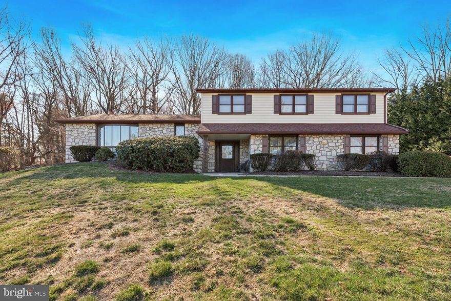 Beautiful single home located in Doylestown Township. Home has been meticulously maintained by the current owner. Enter into the spacious foyer, family room just ahead, formal living room to the left with hardwood flooring under the carpet. Opposite is the large formal dining room with gorgeous hard wood floors, leading into the eat in kitchen which is equipped with cabinets galore, separate eating area with huge window with views of the backyard. Laundry room with exterior exit to the rear yard. Powder room outside of the huge family room space, beautiful stone fireplace with shelving, bar space, great place to entertain, sliders to back yard patio space, inside access from the garage into family room. Bedrooms great size all with hardwood floors. Main bedroom has a ton of closet space, separate dressing space, private upgrades to the main bedroom bath. This home majestically is situated on a absolutely stunning 1+ Acre lot. Central Bucks School District.
