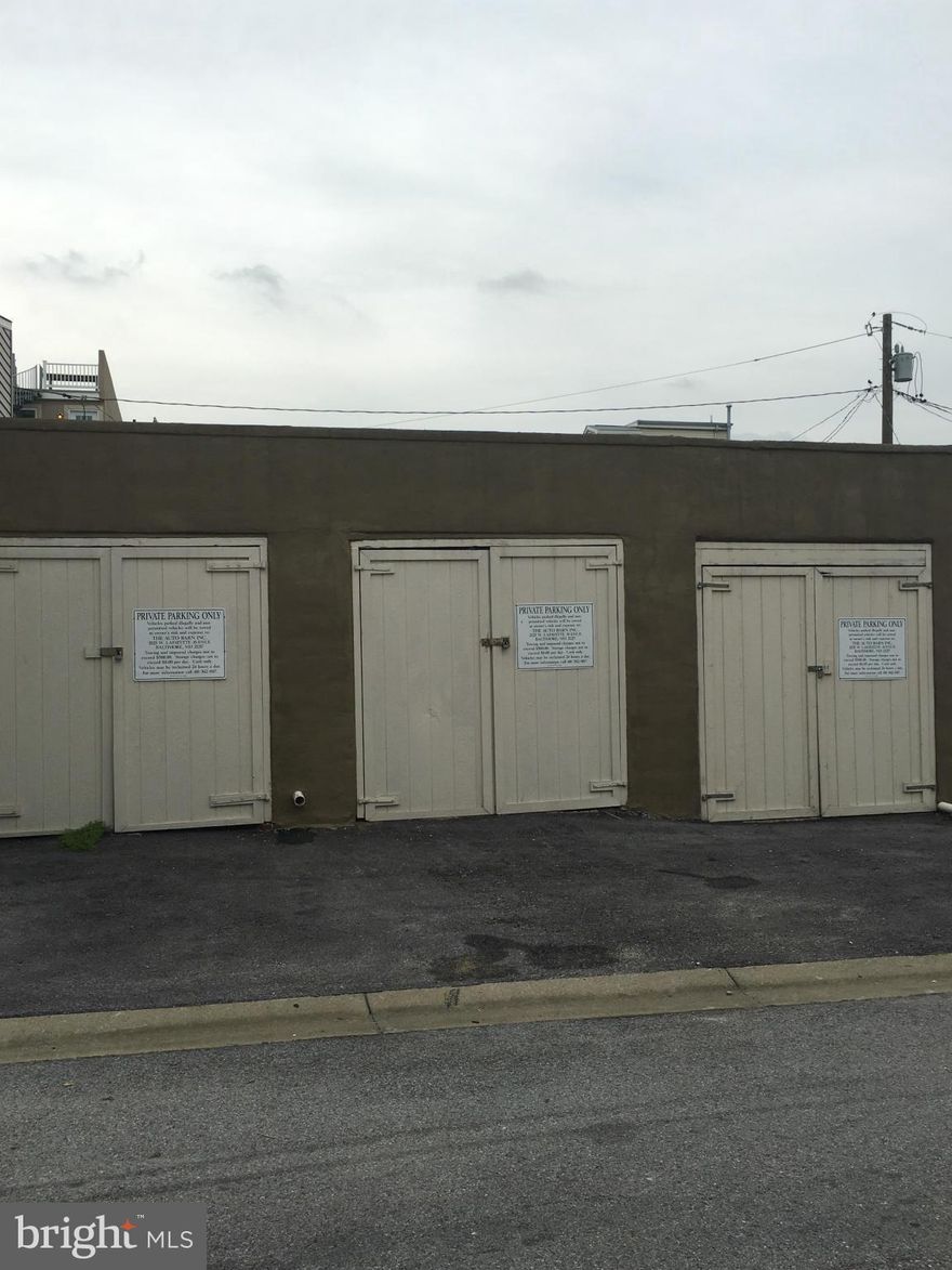 Great investment opportunity to own 3 garages in Locust Point each measuring approx 10-8X32-5) and approximately 200 sq. ft. The 3 garages are only being sold together AS IS. The addresses are 1334, 1336, 1338 Cooksie St w 3 sep deeds/tax ID's. They are great for storage and would also fit most size cars.  AS IS CLAUSE REQUIRED.