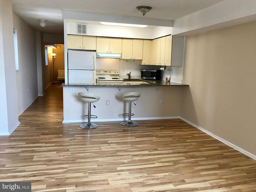 Junior one bedroom on a high floor of The Academy House, featuring sweeping sunset city views to the west and city skyline views to the north. The home offers laminate "wood" floors, wonderful natural light, an open kitchen with a breakfast bar and granite countertops, modern bathroom and a walk-in closet. The floorplan of the residence offers tremendous flexibility and great storage space throughout. Residents of Academy House enjoy a 24-hour doorman and a brand new, state-of-the-art fitness and aquatic center. There is valet parking in the building's garage for an additional monthly fee, subject to availability. The Academy House is located in the heart of Center City and within close walking distance to Rittenhouse Square, Washington Square, and the Broad Street and Market Street office corridors. The Philadelphia International Airport and Amtrak's 30th Street Station are easily accessible.