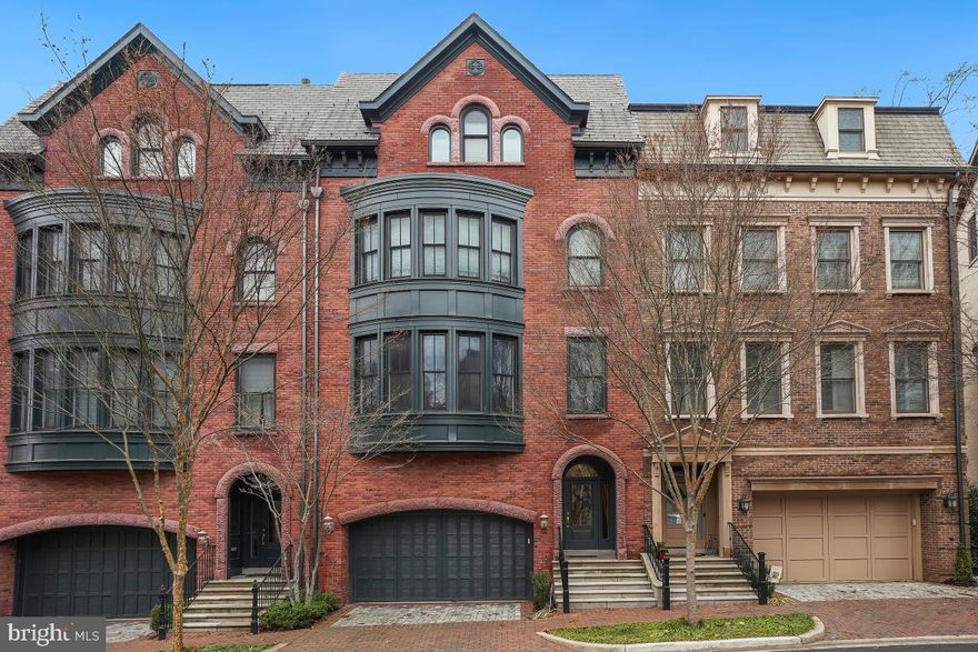 Location, Location Location! Known as Bethesda Magazine’s Readers' Best Luxury Townhome Community, this Windsor Model 4-level townhome is sited on one of Park Potomac’s best lots with lush green views but less than a block from the shops, stores, restaurants, pool and clubhouse of this splendid community. With nearly 4,000 square feet of gracious living space on four elegant levels, this brick Brownstone showcases multi-level bay windows, gleaming hardwoods, crown moldings, built-ins, extensive recessed lighting, a chef’s eat-in kitchen with a 6-burner gas range with warming shelf, 2 sinks, 2 dishwashers, an elevator, and a 2-car garage with extra cabinetry and a storage shelf. The entry level flows seamlessly to the bright informal entertaining area with its wet bar and refrigerator, full bath, 2 large storage closets and exit to the brick patio. Up one flight, the baby grand piano-sized living room is complemented by the large dining room, gourmet kitchen opening the to the deck and the warm family room with its gas fireplace. The light-filled primary bedroom suite—boasting a custom walk-in closet, 2 additional walk-in closets and en-suite bath with its whirlpool tub, shower with a bench, double vanity and private toilet area—highlights the next level. Two more bedrooms with oversized walk-in closets, a hall bath, laundry area and linen closet are also found on this floor. Ascending to the fourth level, the cathedral ceiling loft area showcases a mini-kitchen, wet bar, wine rack, and double-sided gas fireplace. This second entertaining area exits to the glorious rooftop terrace with its Trex flooring. Another bedroom with a walk-in closet, a full bathroom and extra storage finish this floor. Park Potomac residents enjoy individual yard maintenance, snow removal to the front door, pool with lifeguard, club house with exercise and entertaining facilities, tot lot, dog park, walking trails, and free shuttle to the White Flint Metro during the week. Perfectly located, major transportation routes are nearby making commuting a breeze. An easy and sophisticated lifestyle starts here. Don’t miss this great opportunity.