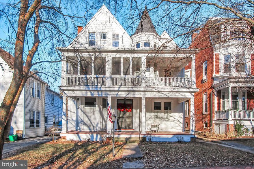 TWO HOMES IN ONE - OR ONE GRAND HOME! Many upgrades have been made to this stately single family (can be converted back) or multi-family home. Two separate units w/separate entrances - live in one and rent from other will pay towards the mortgage! 1st Floor has LR, DR, Kitchen, 2BR, 1BA & Den. Upper levels have LR, Kit, 4BR, 3BA  and SO MUCH MORE!  Separate meters and wired for security and cameras.  3rd Floor could possibly be used as a small apartment. Detached 1-car garage and 2-car garage w/upstairs storage. Fully fenced and convenient to everything. You have to see this lovely home to fully appreciate its value!