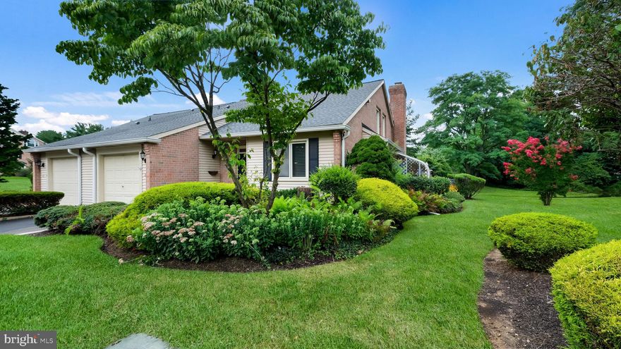 This is the one you have been waiting for!  There are only two units in the whole development of 98 homes with this design.  It is gorgeous!   Walk through the front door and you will find the kitchen on the right. The kitchen has been updated with new granite counters, stainless steel appliances and updated cabinets.  There is also room for a well-sized kitchen table.     Following through you will find a dining room with built-in cabinets which also leads to a greenhouse area which is lovely in the spring and fall and leads to the deck.   Next stop is the large living room with wood burning fireplace, perfect for those winter nights.  The seller has never used the fireplace, but she did have it checked when she moved in, and the only thing needed was the brick outside needed sealing which she had done.  There is a wall of windows at the back of the house leading to the private walled deck.  
The master bedroom is also on this floor.  This has a large walk-in closet and a lovely, updated, tiled bathroom with walk-in shower and walk-up sink.    The second bedroom is on the other side of this bathroom.    Additionally on this level is another full bath, laundry and access to the garage.
The second floor consists of another large sitting room, bedroom and a huge storage cupboard. In addition, there is access through another closet to the attic.  A great dry area to store luggage!
This unit is perfect and there are only two like it in the whole community!  

Located close to Yardley Boro, all amenities only five minutes away and great access to I295 for all points north, south and east!