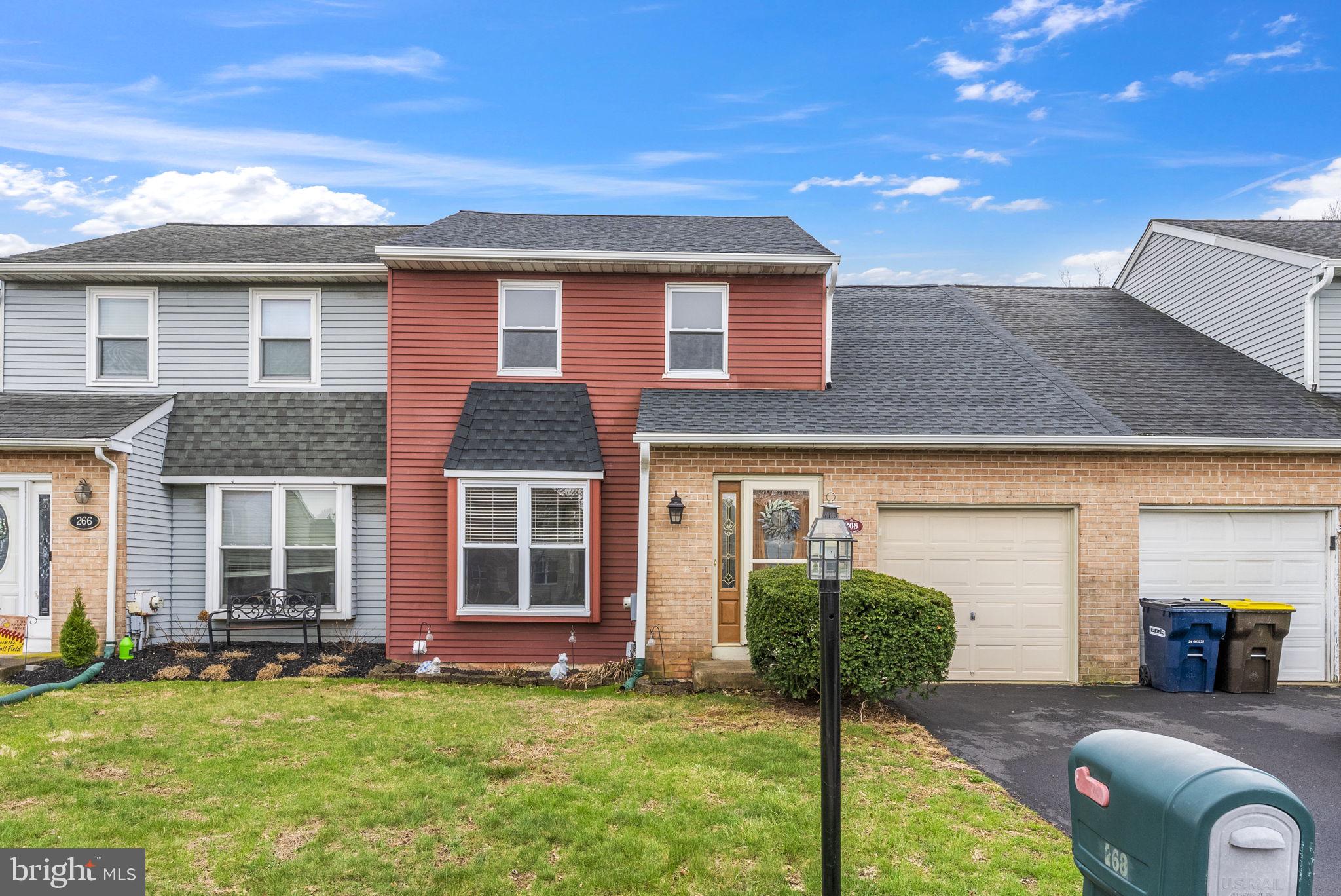 Looking for a townhouse in an established neighborhood with no HOA and a great back partially fenced level yard backing to the woods? Well, look no further. New to the spring market, this 3 bedroom, 2 ½ bath townhouse is ready for a new owner. Enter into the foyer area and Living room area with a double window for added natural light which adjoins the formal Dining room. Directly behind is the Eat in kitchen which was redone with new grey cabinetry and upgraded counter tops in 2018; electric smooth top range with a double oven, pantry and laminate floors. Tucked off the side is the family room with a built-in wet bar area and a door that leads to the back deck and the large level lot. There is fencing on either side of the yard that could easily be finished off to close in the back. On the other side of the FR is a door that leads to the mudroom, ½ bath and access to the 1 car garage. Upstairs you will find the Primary bedroom with a large closet, and a full bathroom with a tile surround shower and clear shower doors. There are also 2 more bedrooms upstairs and a 2nd full hall bathroom. The one bedroom has an access panel in the closet that leads to the attic area which has flooring for added storage. All new carpet was just installed in the 3 bedrooms, Make your way down to the basement where you will find lots of storage, laundry facilities and a bonus room that is partially finished off with both heat and A/C. This room could easily be an office, playroom or work out room. New roof on main house was just done in 2/2025 and the roof over the garage was done in 5/2022. This home is close by to major routes, parks, shopping and dining. Schedule your showing today! * All dimensions of lots and building sizes are approximate and should be verified by the Buyer(s) for accuracy.*