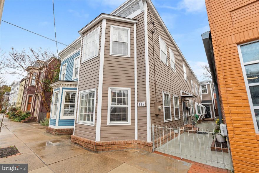 Deceptively large semi-detached 4br/2.5ba Victorian TH only blocks to the Metro, King St restaurants, boutiques & shops, the Waterfront, multiple grocery stores & much more! With over 2300 sqft of living space this homes offers a light filled living room with wood burning fireplace & custom shades. Spacious eat-in kitchen with two bay windows, GE Profile stainless steel appliances, granite tops, built in gas range with over the island range hood & custom flat panel cherry cabinets. Large family room with electric fireplace insert & separate staircase up to your primary en-suite bedroom; also perfect as an in-law suite. Low maintenance patio with custom pavers, off street parking & large shed with ample storage. Other features include: recessed lighting with dimmer switches, high ceilings, wood flooring throughout & two HVAC systems. Offers, if any, due by 2pm on Tuesday the 20th.