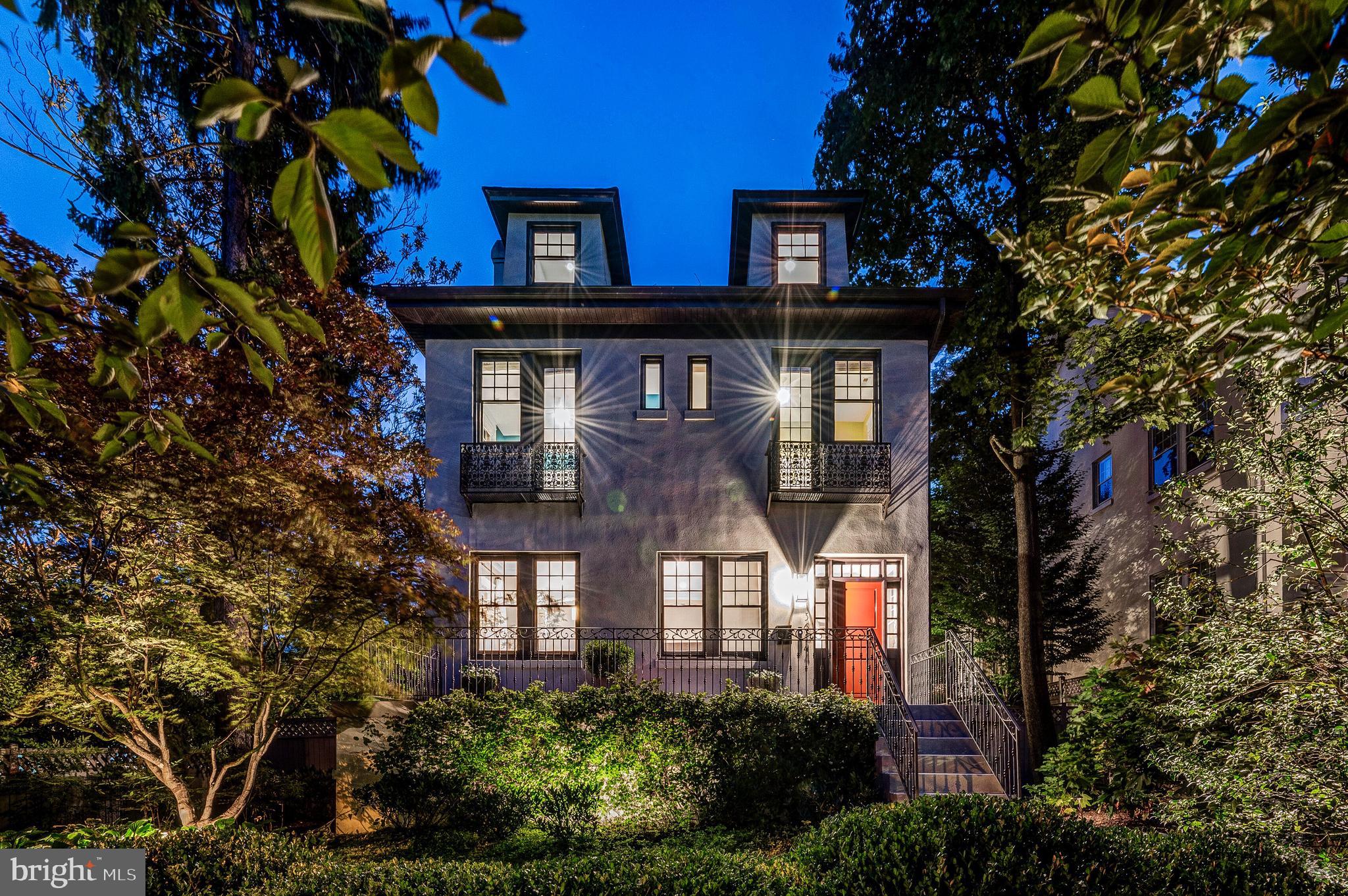 Welcome to this stunning home in the highly sought-after Observatory Circle neighborhood. As you step inside, you'll be greeted by beautiful hardwood floors, crown molding, and an abundance of natural light that flows throughout the home. The main level boasts a gourmet eat-in kitchen, complete with marble countertops, high-end stainless steel appliances, white cabinets, and a breakfast bar. The kitchen seamlessly opens up to the casual dining area and den, which in turn leads to the back deck, creating a perfect space for indoor-outdoor entertaining. The main level also features an elegant formal dining room with built-ins, a sun-filled living room with a marble surround gas fireplace, a welcoming foyer, and a convenient powder room for guests. On the second level, you'll find the primary suite, complete with dual walk-in closets and a spa-like ensuite bathroom featuring a dual vanity, walk-in shower, and separate soaking tub. You’ll also find two well proportioned bedrooms and a hall bath. The third level offers an additional bedroom and full bathroom, providing the perfect space for guests, a home office, or a private retreat. The walk-out lower level is a versatile space and includes a family room, a fifth bedroom and full bathroom, a laundry room with lots of storage, and a conveniently located mudroom with access to the back patio and detached, oversized 2 car garage. The lower level also features a separate entrance to the backyard, making it an ideal space for an au pair or in-law suite. Step outside to the professionally landscaped and fenced-in backyard, which serves as an extension of the home. Here, you'll find a play area with space for a trampoline, a covered patio, deck off the kitchen, and a stunning dining area with a pergola and lighting, perfect for hosting gatherings and enjoying the outdoors. Ideally located, this home is just a short distance from Georgetown and its vibrant shopping, dining, and entertainment amenities.