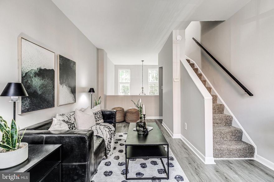 Welcome to your Unicorn Listing in the heart of Ridgley's Delight! This fully renovated end unit rowhome at 212 Penn Street in Baltimore, MD, is waiting for you to move right in.

Step inside and be greeted by beautiful wood flooring throughout the main level living room, leading you to an updated kitchen and half bath on the lower level. Upgraded bathrooms and kitchen are just a few of the many highlights of this wonderful 2 bedroom, 1.5 bath home.

The upper level features two bedrooms and a full bath, while the main bedroom offers a loft that could be used for study, workout, or meditation space. And when it's time to relax, retreat outside in the rear yard, the perfect spot to hang out and entertain or simply enjoy the outdoors.

Located close to Federal Hill, Harbor East, and Mt Vernon, you'll be immersed in city life, with easy access to all the amenities that this vibrant city has to offer. From the bustling Inner Harbor to the world-renowned museums and cultural institutions, there's always something to do in Baltimore.

It is conveniently located just a few blocks from the Orioles Park at Camden Yards and M&T Bank Stadium, making it the perfect to catch a game or two. It's also just two blocks from the University of Maryland Medical School, and provides easy access to major highways such as I95, I295, I83, and I695, making commuting a breeze for work or getaways to New York City, Philadelphia, or Washington DC on the weekends.

Don't miss out on this amazing opportunity to make this beautiful renovated rowhome your own.
 
Available now, this home is ready for you to move in and start living your best city life. Schedule your showing today!