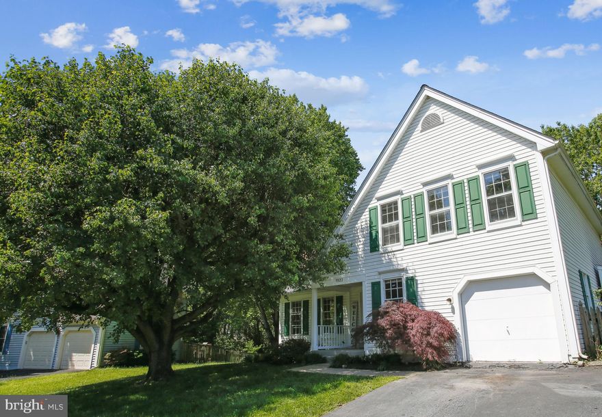 Beautifully maintained single family home on private lot backing to trees and common ground.  Located on a cul-de-sac, this home features 3 bedrooms, 2.5 bathrooms. Upon entry you will be immediately welcomed by the cathedral vaulted ceilings, new luxury laminate plank flooring (2015) throughout and the abundance of natural light. Private office conveniently located off foyer. Open floorplan with family room featuring wood burning fireplace that leads into dining room with updated chandelier.  Large eat-in kitchen features granite countertops  (2018),  marble backsplash (2018), stainless steel appliances (microwave 2020, dishwasher 2017).  Kitchen leads to living room with double sliding doors opening to deck (2017) and private fenced in backyard with large custom storage shed (2019).  Primary bedroom features vaulted ceilings with fan, and attached bathroom with soaking tub. Hall leads to a guest bathroom and two generous sized guest bedrooms.  New modern keyless entry front door lock (2020) and HVAC (2016), roof (2019). Basement is meticulously kept, and houses the laundry (washer, 2021). Conveniently located walking distance to HOA amenities, including inground outdoor pool!