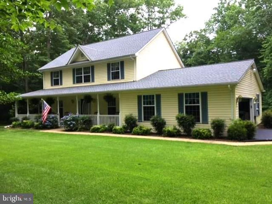 MULTIPLE OFFERS- PLEASE SUBMIT BEST & FINAL BY MONDAY 4/3 @ 5PM. 
Home Sweet Home! This beautiful colonial sits on over 3 acres! The kitchen is complete with stainless steel appliances, granite counters, island, and breakfast bar....and it overlooks the family room with wood burning fireplace. Also on the main level you will find the formal dining room, formal living room, and a bonus/rec room...perfect for entertaining. Upstairs boasts 3 spacious bedrooms and a loft. The primary bedroom has a walk in closet, and lux bath with soak tub, double sinks, and a separate shower.  The front porch wraps around to the back...and overlooks a nice level and cleared yard. The detached garage is perfect for the mechanic of the family, and/or can be used as a workshop (it has electric). There's no shortage of parking....between the 2 car attached garage, 2 car detached garage, and extra driveway space. The roof (house and garage) was replaced in 2019 with Architectural shingles, and the main areas of the house were painted in 2022. No HOA!! This one won't least long....schedule an appointment today!