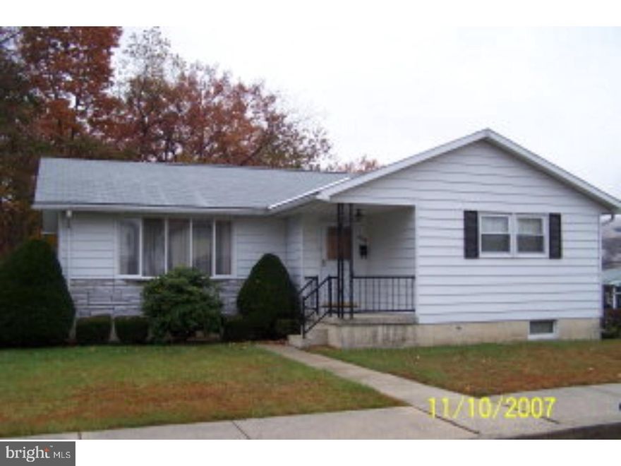 Comfortable & convenient living on one floor, 3 Br ranch home has modern kitchen with attractive wood cabinets, modern tile bathroom. Bedrooms & living room have beautiful hardwood floors, spacious basement that could be finished into family room already has a powder room. 2 car detached garage on 100x100 lot in secluded section of town.  Will not last long. Mailing Address Continued: Coaldale Color: white Amp: 100