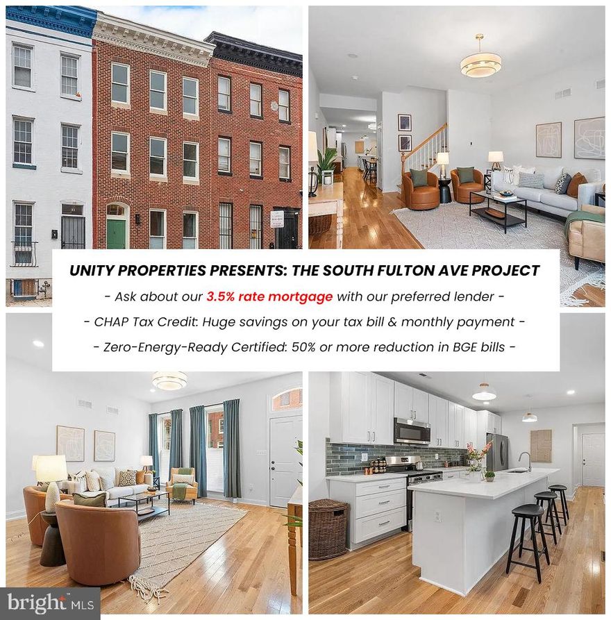 Experience the charm of historic Union Square in this expertly reimagined three-story
rowhouse, part of a premier 20-home restoration project led by Unity Properties. Spanning
over 2,200 square feet, these townhouse-style residences offer a sophisticated blend of
contemporary luxury and versatile living. The interior boasts an airy, sun-drenched atmosphere
defined by soaring ceilings and an expansive open-concept layout. Every detail has been
thoughtfully curated, from the gourmet kitchens featuring sleek stainless steel appliances and
designer fixtures, to the three spacious bedrooms and 2.5 high-end bathrooms. Outside, you
can relax or host guests within your secluded, fenced rear yard.
This property provides a highly accessible path to homeownership: every home is eligible for a
3.5% interest rate mortgage through our lending partner (ask your agent for more information!)
Through our partnerships, the homes also offer at least $10,000 in forgivable down payment
assistance alongside eligibility for several other large city grants. Beyond the financial
incentives, these homes are Zero-Energy-Ready Certified, a standard that can reduce your
monthly utility expenses by as much as 60%. Residents also benefit from the CHAP tax credit,
which provides thousands in annual savings on property taxes for years to come.
As a premier offering from Unity Properties—a nonprofit developer focused on neighborhood
revitalization—these homes represent an investment in both your future and the community.
With 11 units already complete and 9 more currently in progress, buyers can join a brand-new,
growing community of like-minded homeowners. We invite you to join the transformation of
Union Square by scheduling a private tour or visiting one of our upcoming open houses. Agents
are encouraged to review the private remarks for further details.
NOTE: images may showcase model homes or previous completions to illustrate finishes and layouts.