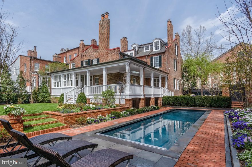 Presenting 3122-3124 P Street upon the completion of its extraordinary transformation. This rare Georgetown beauty with its detached Federal home and enclosed gardens was renovated with the aim of retaining its very special architectural details and the splendor of its surroundings while creating a flow and openness both on the grounds and in the interior and the transition between them. The house was once two properties, but there is little hint of that part of its lineage. Rich in its earlier history with famous owners and even more illustrious guests to pass over its threshold, this P Street home is just as celebrated for its part in the popular movie, The Wedding Crashers. 

Its undeniable grandeur and location in the East Village were also enhanced by fashioning a home to satisfy today’s lifestyle.  Starting with geothermal energy to heat and cool the house, upgrades and the latest technology abound. From the exterior’s wrapping porch, heated pool, impressive landscaping and two-car parking to the interior’s enlarged family room and kitchen addition, exquisite five bedroom suites and plentiful space for recreation, entertaining and privacy, there has not been a more desirable Georgetown property that provides the elegance of a bygone era with a pristine condition of comfort and high tech. Thanks to the vision of the owners, the talent of Architect David Jones, the imagination of Arentz Architectural  Landscaping, and the skill of Zantzinger Builders, a masterpiece was created.

Not occupied since its full renovation, this reformation started with the house being stripped to its studs except for its precious architectural items, most dating to the house’s completion in 1810. What happened after that was a determination to marry the past and present with the highest quality materials and additions, to improve even the most minor or inconspicuous items ignored by most homeowners, and to add elements that make life safer and more enjoyable. There will be no waiting for appliances, utilities, or other supplies to arrive. 

Financial documents and proof of vaccination for all visitors required before showing is scheduled.