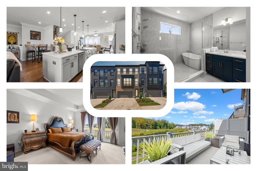 OVER 3,000 SQ FT OF PERFECTION WITH WATER VIEW! This residence offers the feel of a detached home, showcasing numerous upgrades and a spectacular water view from both the balcony and the backyard.
Welcome to 619 Glenn Lake Drive in Bowie’s South Lake community, a three-bedroom, three-and-a-half-bath residence designed for both everyday comfort and elevated living—complete with lake views from the back and a lifestyle enriched by neighborhood amenities.

The open-concept main level features hardwood floors and a showstopping gourmet kitchen with a 13-foot quartz island, stainless steel appliances, and abundant storage. A custom-designed entertainment system anchors the living area, which opens directly to a deck overlooking the water—perfect for indoor-outdoor gatherings.

Upstairs, the primary suite includes its own private deck and a spa-worthy bath featuring a soaking tub, dual vanities, and a luxury water room with two shower heads. Two additional bedrooms share a well-appointed full bath, all set on plush carpeting for comfort.

The walk-out lower level provides flexible space for work, play, or relaxation, with direct access to the backyard and inside entry to the front-loading two-car garage.

Community benefits include lawn maintenance, pools, recreation facilities, and common area upkeep, ensuring a polished environment year-round. Just beyond the neighborhood, you can walk to the brand-new gourmet Giant that opened this summer, with additional shops and restaurants set to debut soon in South Lake Marketplace. Nearby, Bowie Town Center offers more shopping and dining, while cultural gems like the Belair Mansion and Bowie Center for the Performing Arts, along with outdoor escapes at Allen Pond Park, round out the lifestyle.

Commuters will appreciate quick access to Route 50, I-495, and MARC stations, with major employers such as NASA Goddard, Joint Base Andrews, and Washington, D.C. business hubs all within easy reach.