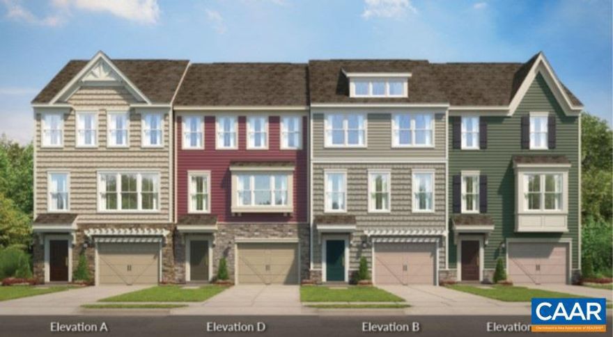 Introducing The New Monroe model at Avinity! This model offers a 1 car garage, 3 Bedrooms, 2 Full & 2 Half baths with an optional loft and rooftop terrace! The gourmet kitchen includes maple cabinetry, Stainless Steel Appliances, Granite Countertops, and Kohler plumbing fixtures. Built with Green Living features in mind, this home includes a TRANE HVAC, Low E windows, and whole house air cycler for improved air quality. Tour our Hollymead Walk model to experience the layout. Similar photos.,Granite Counter,Maple Cabinets