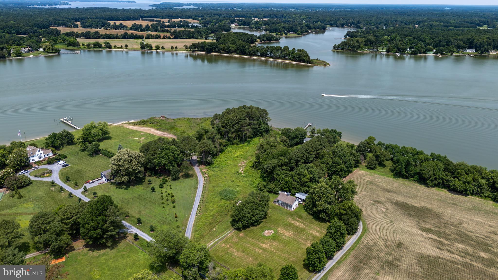 Rare find, prime Bailey's Neck/Easton location. This beautiful 3+ acre waterfront lot is on the Tred Avon River in the highly sought after Oxford Corridor. 470+/- feet of water frontage, providing expansive views of the Tred Avon River. Gorgeous views. Great location close to downtown Easton and Oxford. Survey available. Property has some property markers. It appears that part of the neighbors driveway is on the lot.