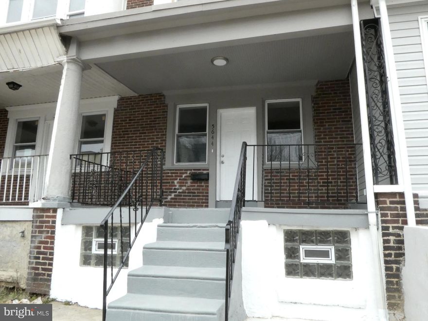 This charming 3-bedroom, 1 bathroom property has been thoughtfully renovated, creating an inviting atmosphere throughout. Enter up the walkway to your classic Philly front porch which is freshly painted and perfect for relaxing and creating curb appeal. Once inside you'll immediately notice the stylish painted exposed brick walls spanning both sides and leading all the way upstairs. The first floor boasts an open floorplan that's perfect for both everyday living and entertaining. The kitchen is a standout with new stylish cabinets, countertops and stainless steel appliances where entertaining is a breeze and conversations will flow effortlessly. Off the kitchen is a newly fenced in rear patio which is spacious enough for a grill, plants and furniture. Upstairs, the bedrooms are flooded with great natural light and offer ample space to relax and unwind. Each room makes it easy for you to create the perfect personal space.  There is a nice large modern bathroom with new fixtures and vanity and a shower/tub combo. The basement is expansive, good for storage and has stairs leading to the rear patio. Don't miss out on the opportunity to own this delightful home! Schedule your showing today.