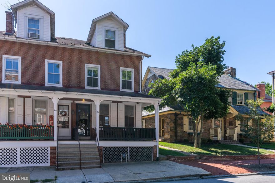 **Sunday open house canceled**Stylish design, open floorplan, and a location that can’t be beat! Welcome to 26 W Miner St, a charming twin in heart of West Chester Boro. Enjoy a covered front porch, open concept living and dining, and a beautifully updated kitchen which features sleek subway tile backsplash, gas cooking, and stainless steel appliances. There’s also a back mudroom/laundry with built-in storage, an adjacent 1st floor powder room, and a backdoor that steps out to the cozy fenced backyard with an access gate to a convenient public parking lot. Upstairs, there are 2 spacious bedrooms and a completely updated designer bathroom with a clawfoot tub, vanity with 2 sinks, a large shower, and plenty of built-in storage. The 3rd floor boasts 2 more bedrooms, giving you ample opportunities to set up a home office if you don’t need all 4 bedrooms. 26 W Miner St also features central air and an unfinished basement that offers excellent storage. A wonderful home, or a great investment opportunity, this twin offers a truly walkable lifestyle, just 1 block from Market St and a few blocks from Everhart Park. Request a personal tour today!