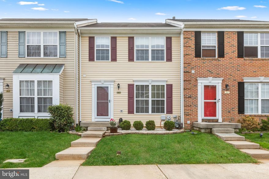 Beautifully maintained and thoughtfully updated, this move-in ready townhome is located in the sought-after Winters Run community. The three-level bump-out design provides over 2,000 square feet of finished living space with a functional and inviting layout. The main level features a spacious living room filled with natural light, along with an eat-in kitchen complete with granite countertops, stainless steel appliances, and a generous pantry. A sunroom off the kitchen offers additional living space ideal for a den or sitting area. Luxury vinyl plank flooring has been updated in the foyer, kitchen, sunroom, and primary bath. Sliding glass doors lead to an upgraded deck overlooking the common area and pond. Upstairs, the oversized primary suite includes a private bath and a versatile sitting area or home office space. Two additional bedrooms and a full hall bath complete the upper level. The finished lower level offers an open recreation area with a gas fireplace and a convenient half bath. Lower Level laundry area with additional storage. A walk-out slider provides access to the paver patio and fully fenced backyard. Enjoy close proximity to walking trails, playgrounds, schools, library, shopping, and easy access to I-95.