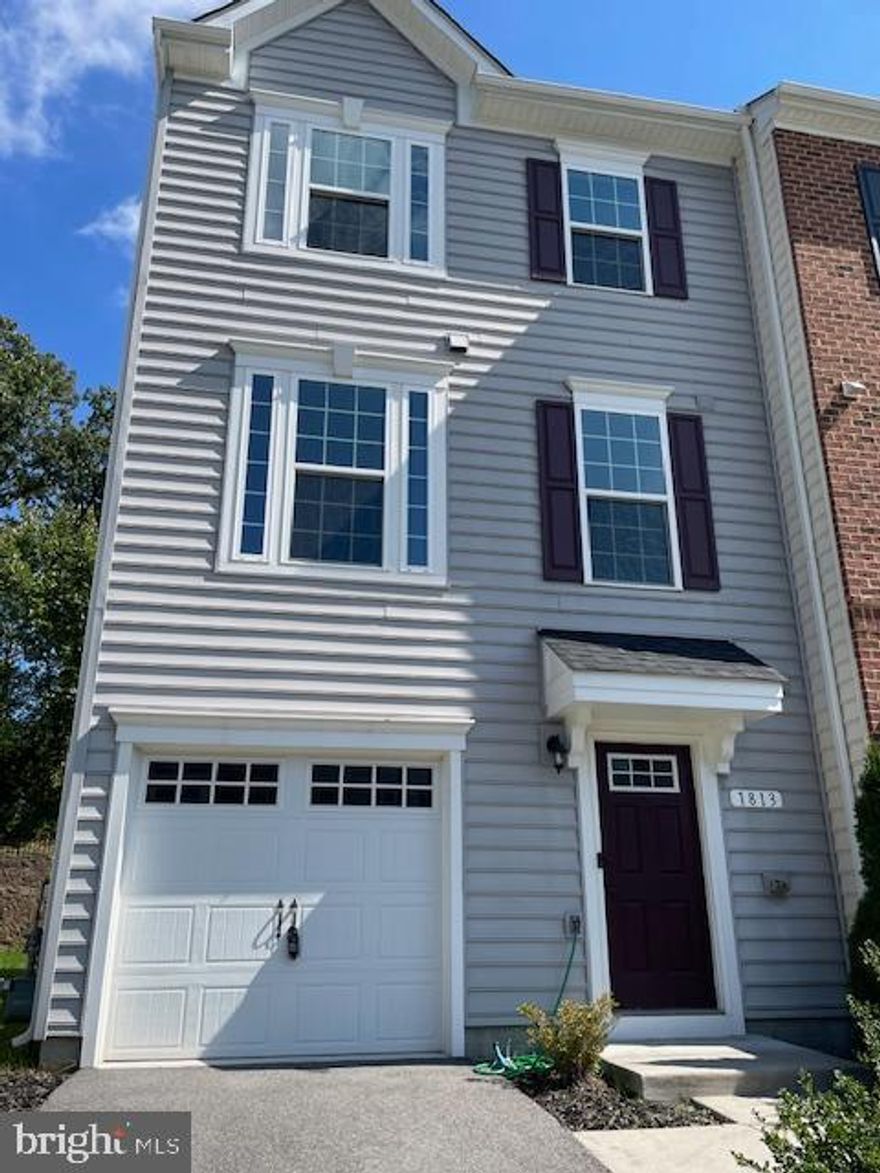 Built in 2020 - Rarely available and Move-in ready!  New Deck/Patio, 12/2025! End of Group Townhouse! 1 Car Garage, Home Backs to Trees* Fully Finished Walkout Basement doubles as the 4th bedroom. Open Floor Plan, Gourmet Kitchen w/granite counters, Kitchen Island, Stainless Steel Appliances, Full-Size Washer/Dryer on Bedroom Level, Master Bedroom with full bath, tray ceiling and walk-in closet. New ceiling fans, carpet just cleaned and ready to be rented! Easy access to major roads!