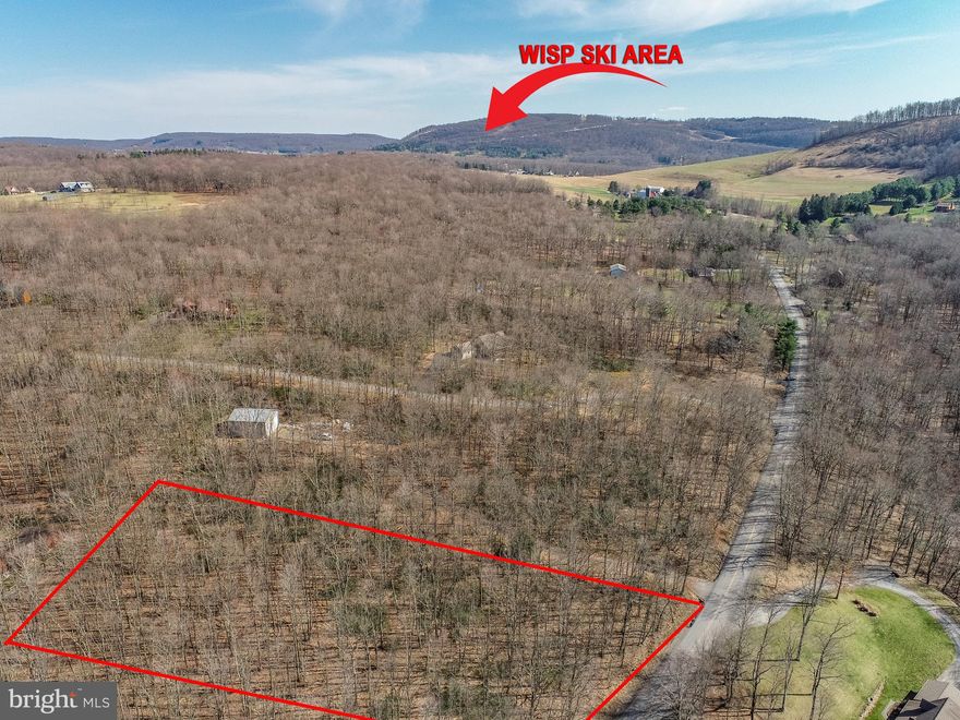 Location is everything!  This beautifully wooded 2 acre lot is priced to sell and has both privacy and convenience!  This lot is just minutes away from Wisp Ski Area. Wisp Golf Course, Lodestone Golf Course,  Deep Creek Lake State Park, grocery stores and numerous restaurants.  Come to the mountains and lake to build your vacation getaway or year around home and make it your place to unwind and exhale!