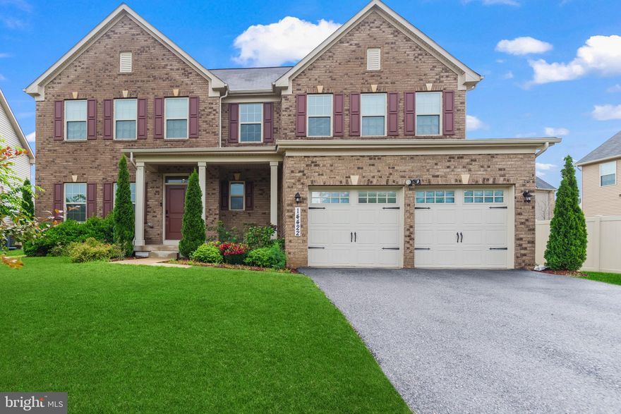 THIS CHARMING HOME JUST BECAME EVEN MORE AFFORDABLE!!!  The sellers are offering a unique opportunity: the buyer can choose their buyer concession! Options may include rate buydown, closing cost assistance, or price adjustment tailored to meet the buyer’s needs.  
Welcome to 14422 Quarry View Road, a stunning 4-bedroom, 3.5-bathroom home, located in the prestigious Preserve at Danville Estates community of Brandywine. This home offers the perfect blend of luxury and functionality, ideal for modern living and a thoughtfully designed layout. Upon entry, the foyer welcomes you to a sitting room / formal dining room. The family room boasts a cozy fireplace.  The gourmet kitchen, including a breakfast area/nook, provides direct access to a spacious backyard, perfect for outdoor gatherings. This kitchen is complete with an island, gas cooktop, double ovens, and ample counter and cabinet space. Leaving the kitchen area, there is a room ideal for a home office.  There you can set up your desk and make that your designated work-from-home location.  As you move up the stairs to the second level, it features an owner’s suite and three large sized bedrooms . The owner’s suite features two walk-in closets and a bathroom with a soaking tub, a standing shower, and a double vanity. The fully finished basement is perfect for entertaining and has plenty of space for storage. Additional features include a 2 car garage and plenty of space in the driveway for visiting family and friends.  With its prime location minutes from the National Harbor, DC, and the Patuxent River, modern amenities, and ample space for customization, this home offers the perfect combination of elegance and functionality.