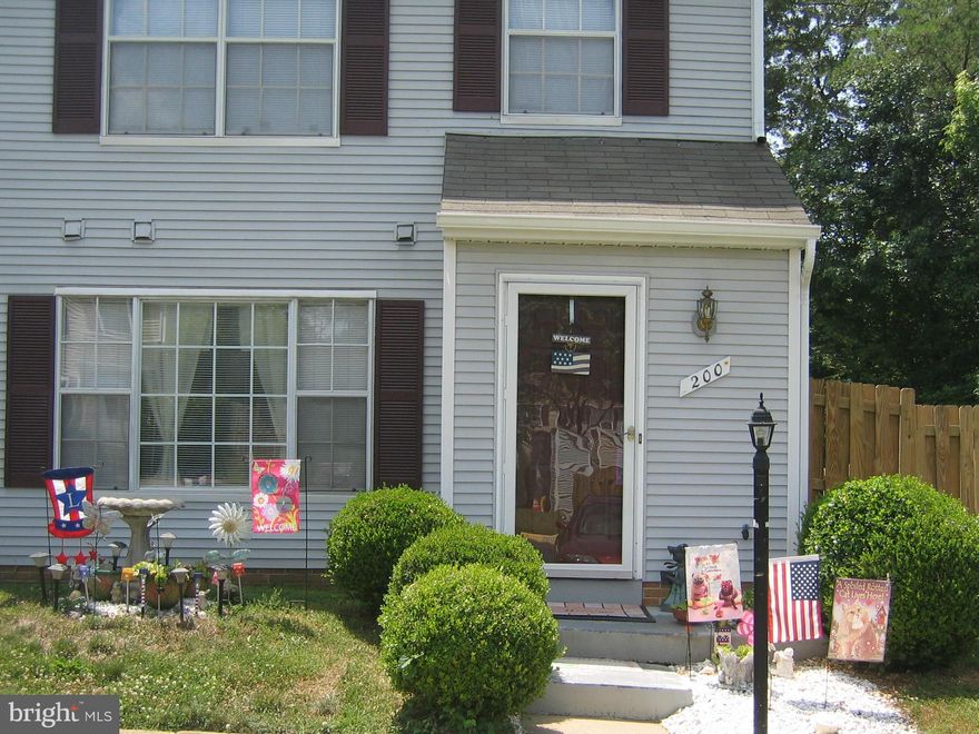 Lovely end unit townhome-  Great Location-Two master bedrooms with full baths-Sep. dining room-Living  room with Fireplace/beautiful Mantle--Kitchen with table space-Laundry room/Pantry off kitchen-Fenced in rear yard-with patio-backs to trees-Dryer conveys in "as Is" condition(needs to be hooked up)-Newer gutters-Light and  bright--Close to commuter rail-Shopping-Restaurants-LOCATION LOCATION