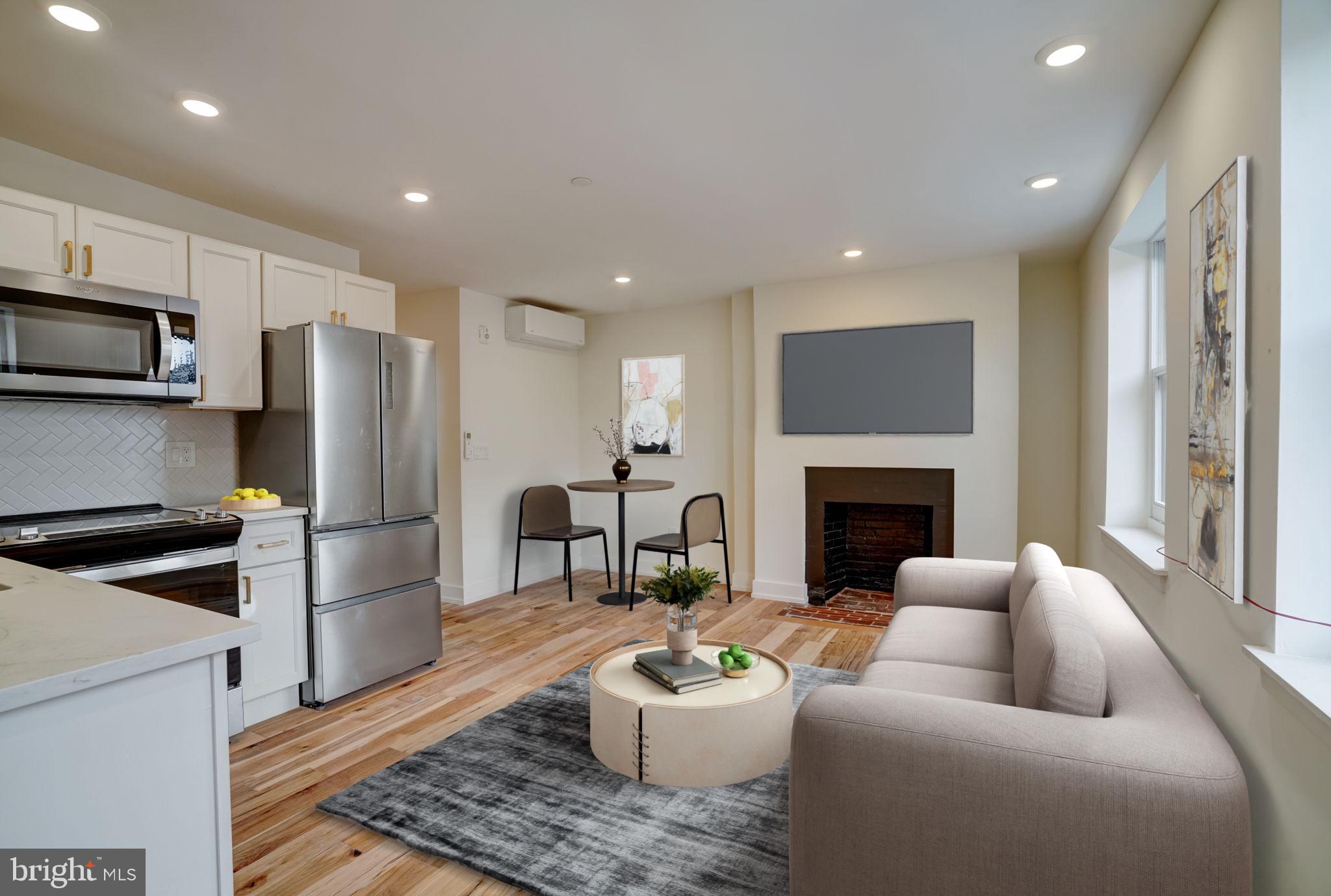 Introducing the Laird, upscale living with historic beginnings. The Laird is a boutique 16 unit apartment building in a historical property that has been carefully and completely renovated inside and out. These renovations include all the modern conveniences expected in a contemporary apartment home while maintaining original details and character that can’t be found in new construction towers. No two units are the same. Each unit has been thoughtfully designed.
Beautiful 1 bedroom! The unit has original architectural details and has been updated with wide-plank flooring and contemporary brushed gold and matte black fixtures. The open concept of this unit offers a comfortable flow into the spacious living room. The contemporary kitchen, with stainless appliances, is surrounded by an elegant herringbone tiled backsplash. Additionally, you will enjoy quartz marble veined countertops, all-wood cabinets, with undercabinet lighting, and reclaimed wood shelves that are original to the building. Nearby you will find an additional closet and washer and dryer. The den is a great space for an office or additional living and offers a ceiling fan. Finally, the bathroom was hotel inspired with elegant vanity, bronze fixtures, and a spacious shower with contemporary frameless glass doors. Recessed lights throughout. Water is a flat $30/month and tenant pays electric. 1 month security deposit, first and last month due at signing. Pets welcome for additional fee.
Situated in the center of Philadelphia’s vibrant Bella Vista neighborhood, The Laird is walking distance to area hospitals, universities, and the central business district. Just steps from Whole Foods, two city parks, multiple coffee shops and several popular bar/restaurants like Grace & Proper, The Good King and more! The Laird’s location offers convenient access to the best of the city with the intimacy of a low-rise residential neighborhood.
The Laird offers our residents the technology and security they deserve. The Butterfly® tenant concierge & security system provides keyless access to admit guests and allows for deliveries to be received from a smart phone anywhere in the world.
True to its vision of preserving the past, The Laird ‘s foyer enjoys 12-foot-high ceilings with the original tin covering from 1887; refurbished for today. In addition, elegant flooring, lighting and restored historic details throughout the common areas. Residents of The Laird have access to an exercise room equipped with a Peloton® and other exercise equipment; and a common roof deck with spectacular, unobstructed views of the city, Delaware River bridges and the stadiums, perfect for entertaining and viewing firework displays! Finally, the Laird is within the William Meredith catchment which is rated by US News & World Report as the #1 elementary school in Philadelphia.
We look forward to giving you a personalized tour of this special building!
