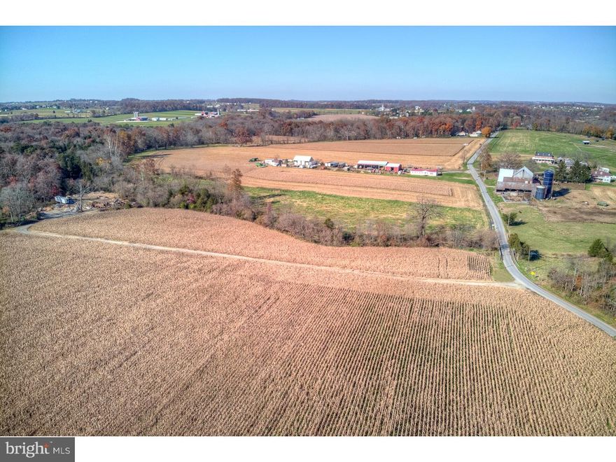 Rolling farmland awaits you. 94 +/- total acres 80 +/- tillable acres. The property includes a 120 x 40 Pole Barn, 40 x 80 Pole Barn, and 2 smaller sheds on the property. There's also a 28 x 56  Mobile Home(2006) with its own well and septic ( Tenant occupied).   Second Mobile Home to be removed has its own well & Septic.  Seller willing to lease milking Parlor and 30 acres of farmland across the street (access to barn, Silo, Fields, Pastures. The property is complete with a stream that runs through it.