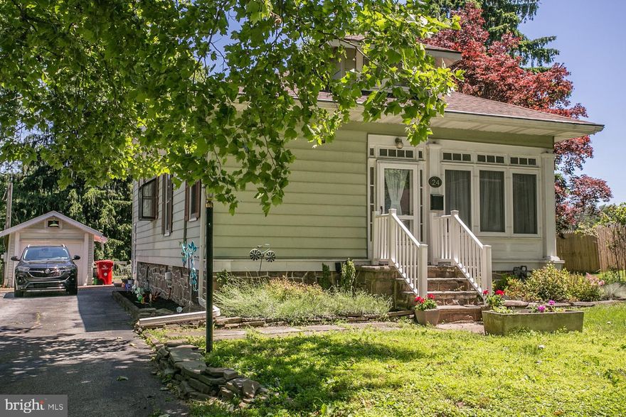 This lovely craftsman style home has been transformed over the years to a truly unique property. You'll feel like you are in a mountain vacation yet just minutes from shopping and major roads. The property offers a second floor observation tower overlooking the gazebo and treed rear yard.  The home has many features that make it one of a kind like the second floor loft style bedroom that has a balcony overlooking the formal dining room a long sitting area flanked by storage closets and a powder room with a skylight. The kitchen is open to a greenhouse style dining area that has terra cotta tile floors and retractable shades. There is a 3 year old gas stove, built in dishwasher and a disposal plus a pantry closet.  The formal dining room includes a large greenhouse window and hardwood floors ( refinished approx. 6 years ago) that run into the living room. The living room has a gas fireplace and decorative windows.  The first floor main bedroom was expanded and has a cedar lined closet.  The bathroom has two entrances for convenience to the main bedroom and also the living area. it features built in cabinets, a large shower and laundry shoot to the basement laundry area. There is also an enclosed front porch that is heated.  There are two decks , both replaced 6 years ago, one behind the house and the other along the detached garage. Ideal for nature watching or entertaining. The original garage has  been expanded for additional storage or a workshop. The roof is approx. 6years old